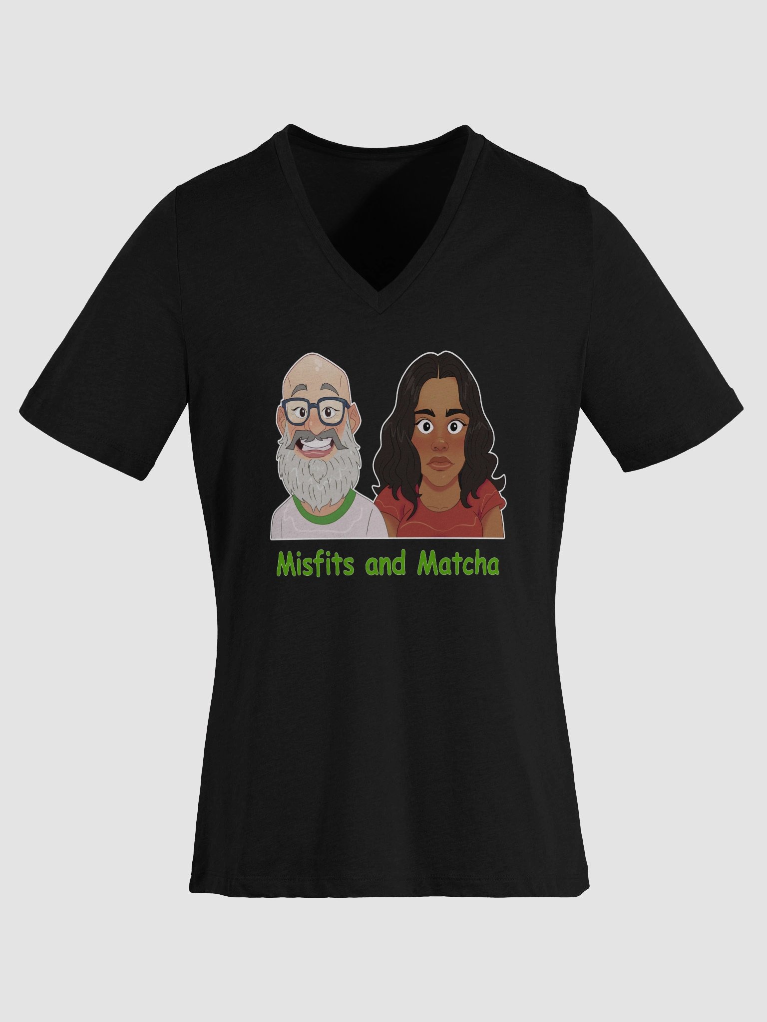 Women's Misfits and Matcha V Neck Tee Shirt product image (6)