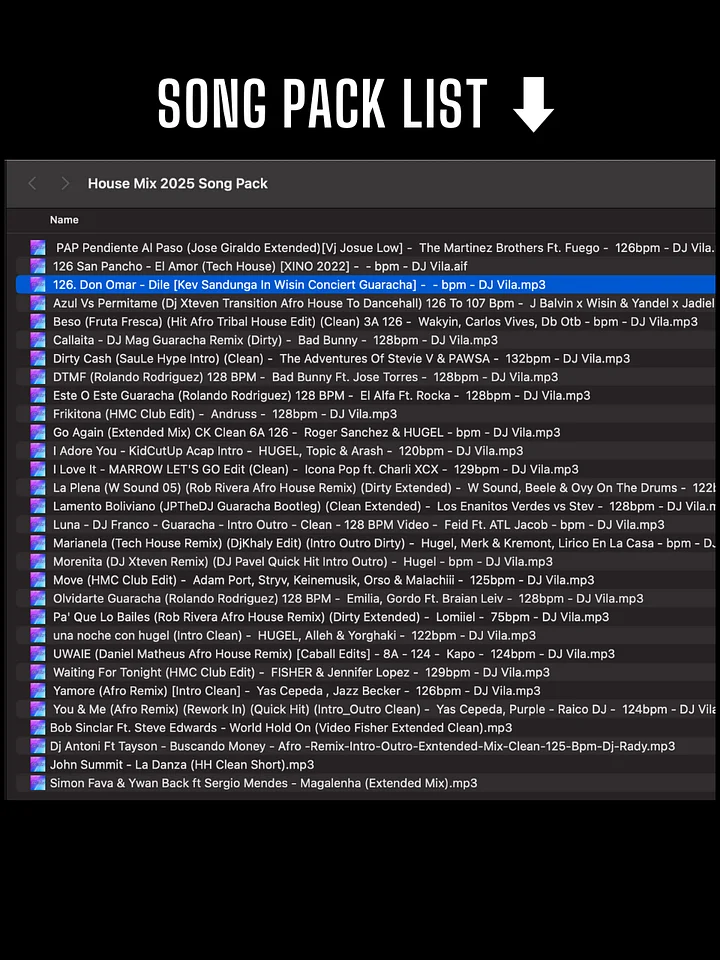 House Mix 2025 – Song Pack product image (2)