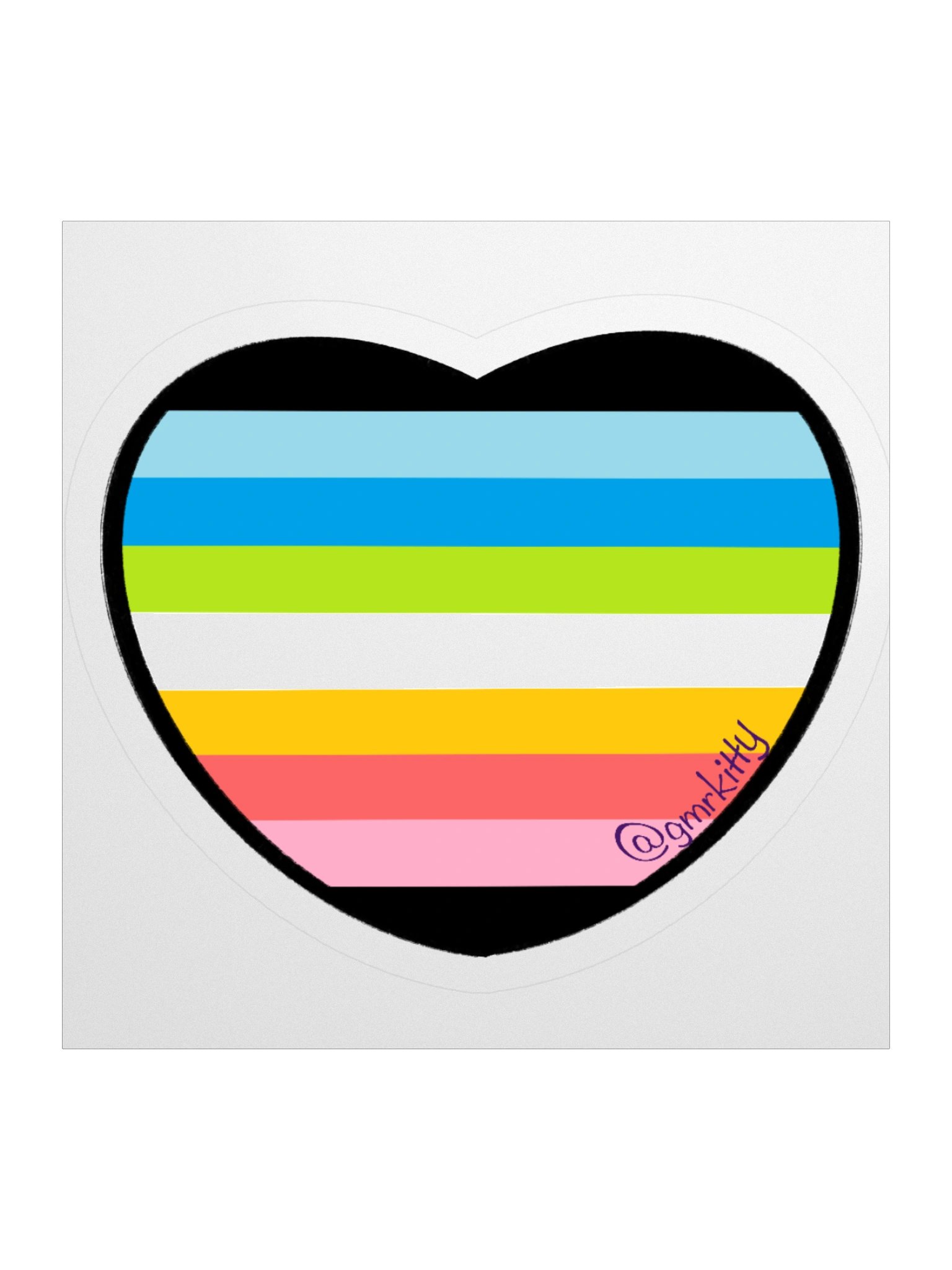 Queer Pride Heart Sticker product image (2)