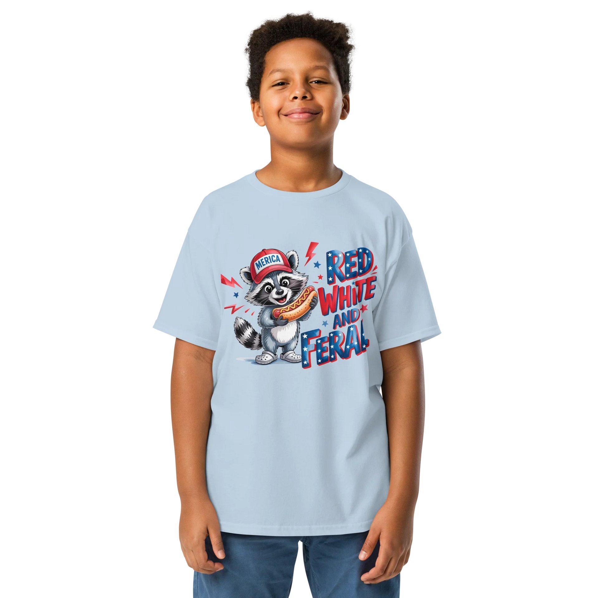 Red, White & Feral Youth Tee product image (16)