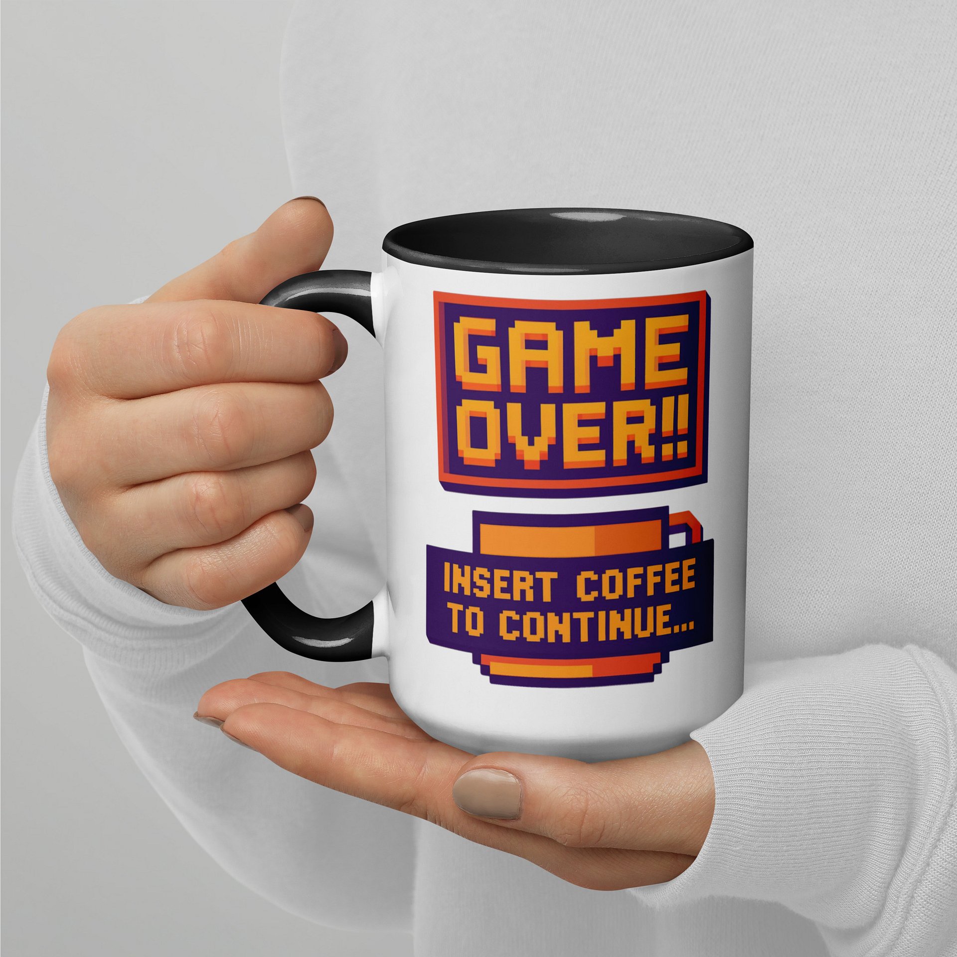 Game Over Insert Coffee to Continue Mug | Retro Gamer Coffee Mug | Funny Gaming Gift for Gamers product image (13)