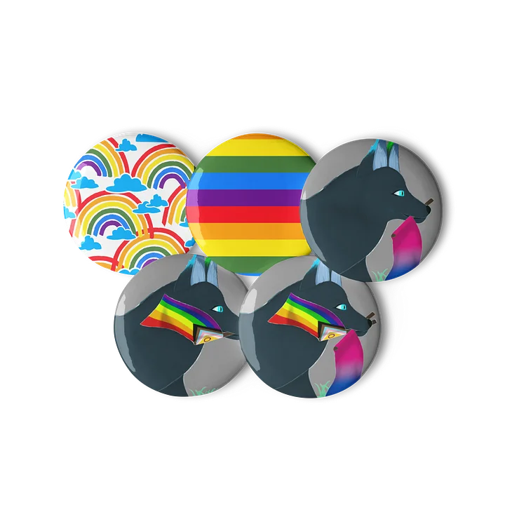 Pride Fox Pin Button Set product image (2)