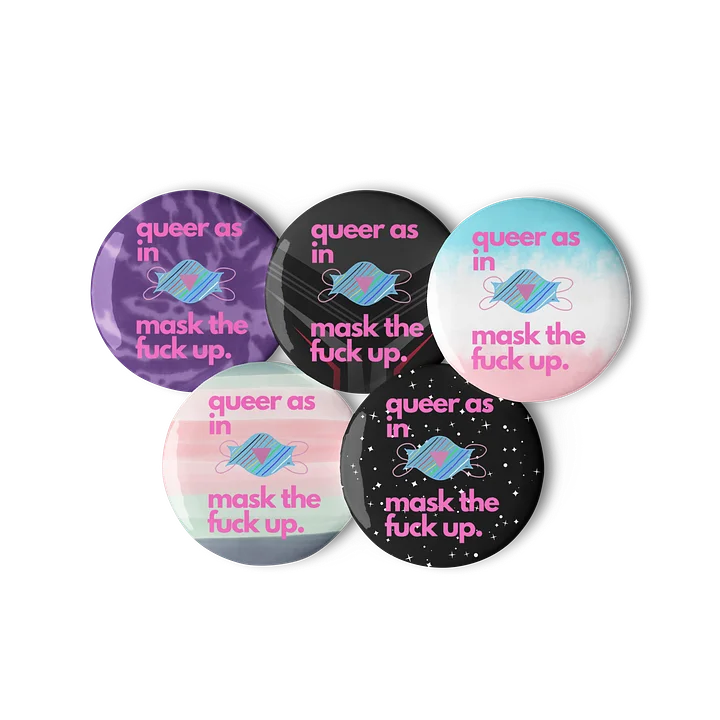 Queer As In Mask TF Up buttons product image (2)