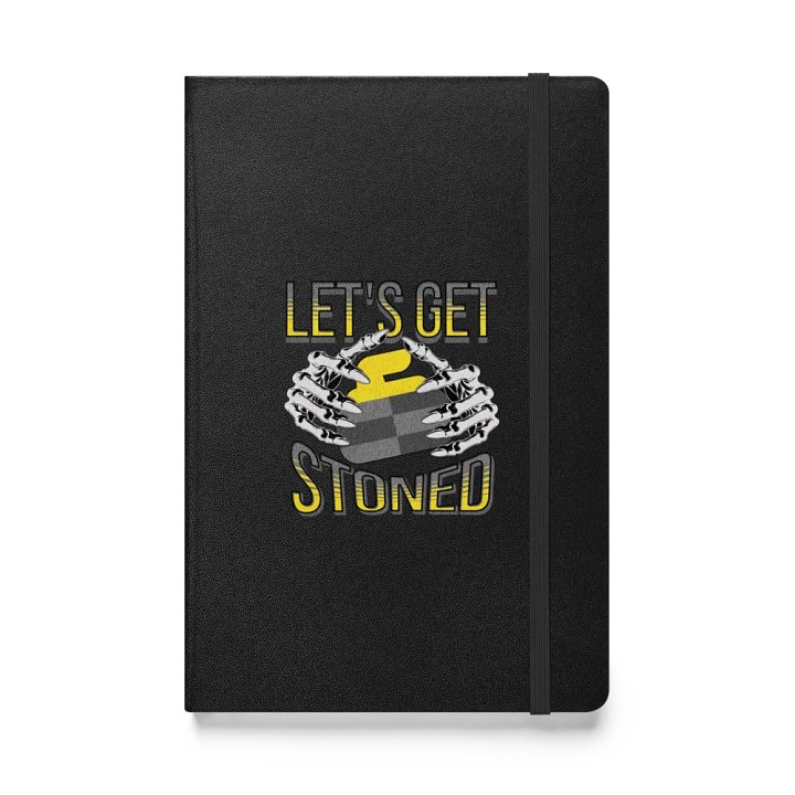 Lets Get Stoned Curling Skeletal Hands Hardcover Notebook product image (1)