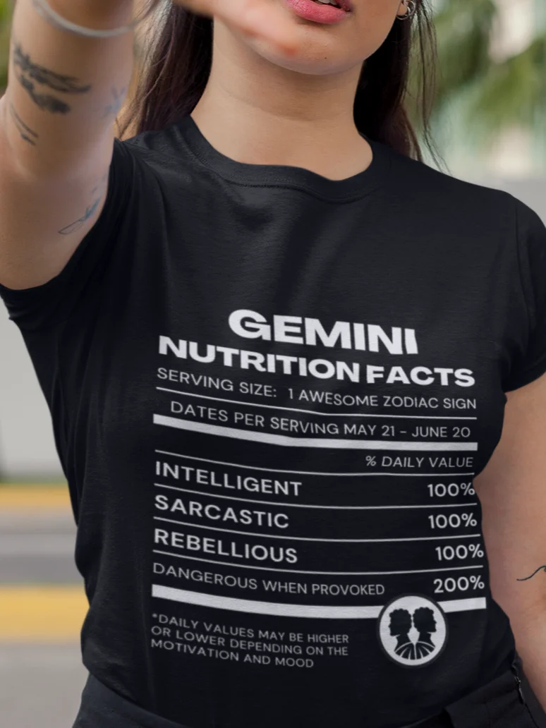 Gemini Nutrition Facts T-Shirt product image (1)