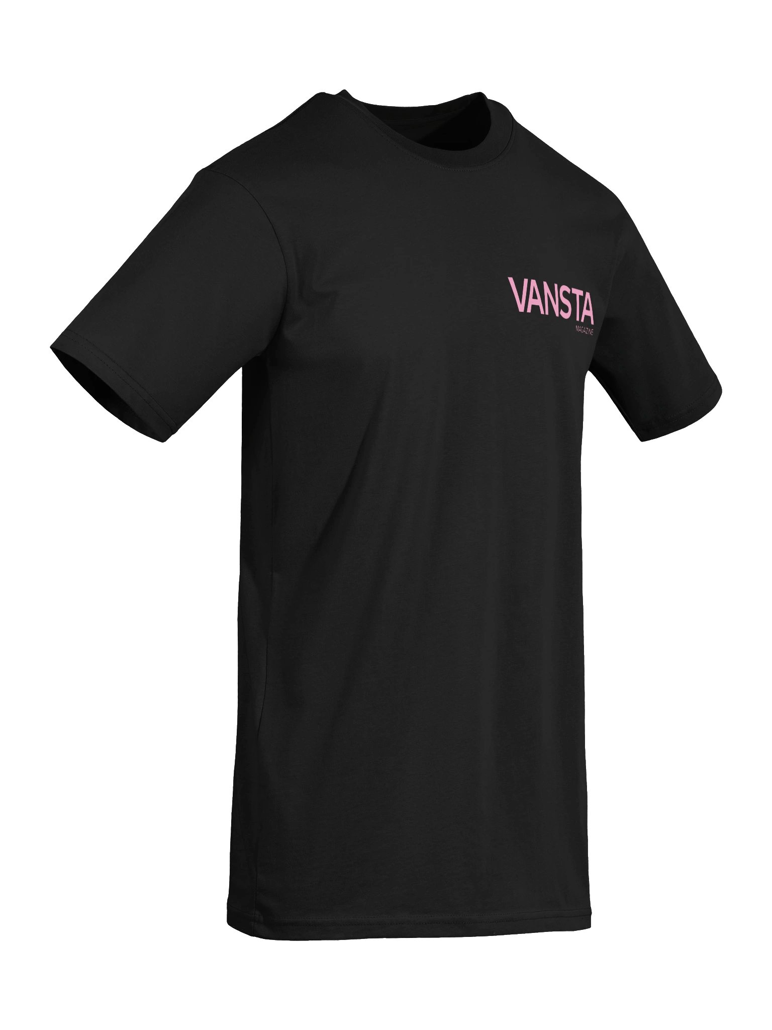 VANSTA Heavyweight Tee · Black w/ Pink Logo product image (4)