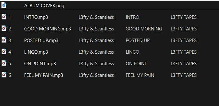 L3FTY TAPES ALBUM product image (2)