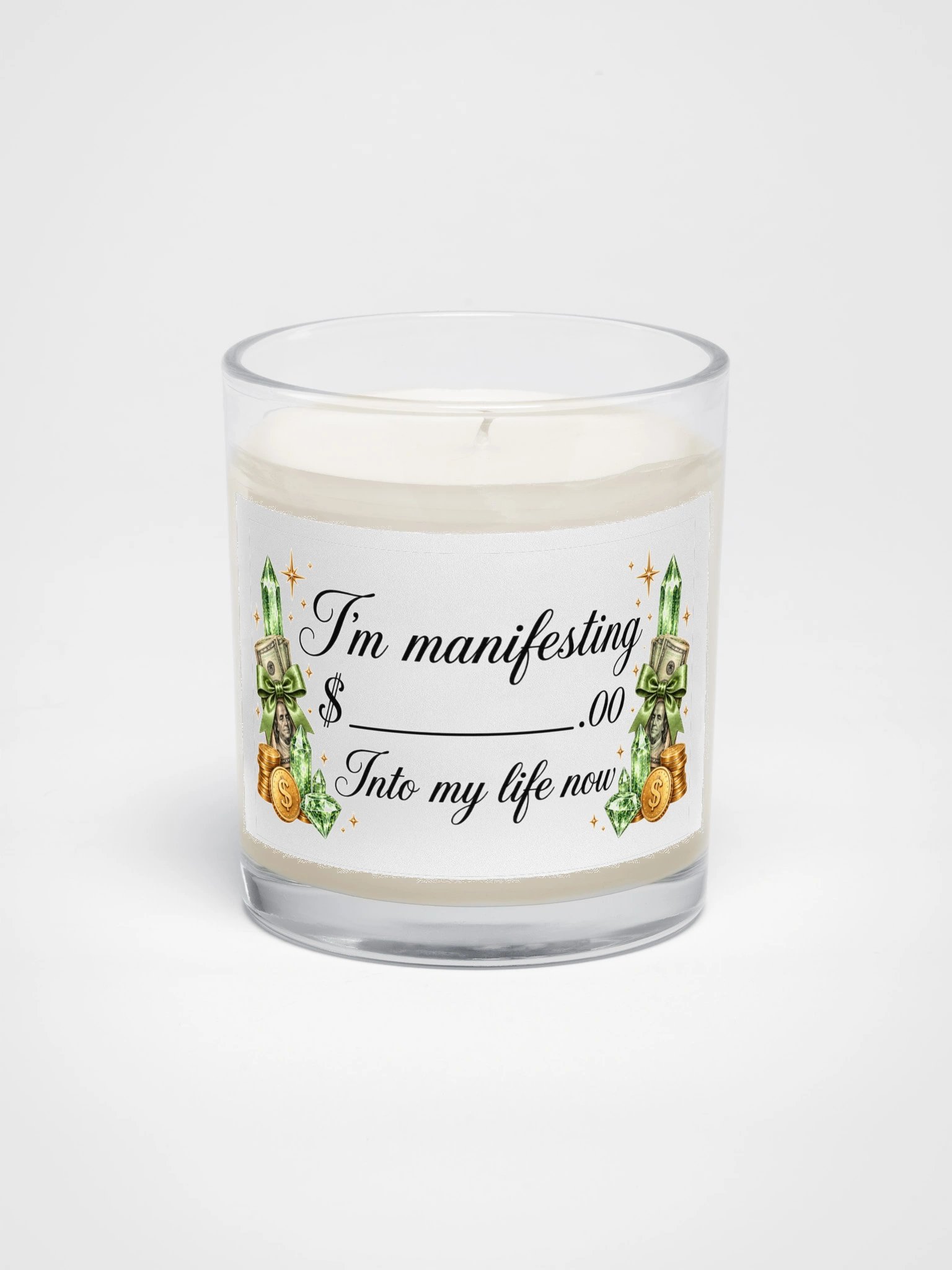 Clear Money Blocks Spell Candle product image (1)