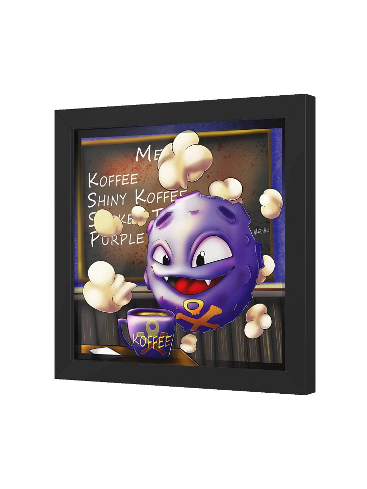 Koffing in Coffee Shop Fanart Framed Poster product image (2)