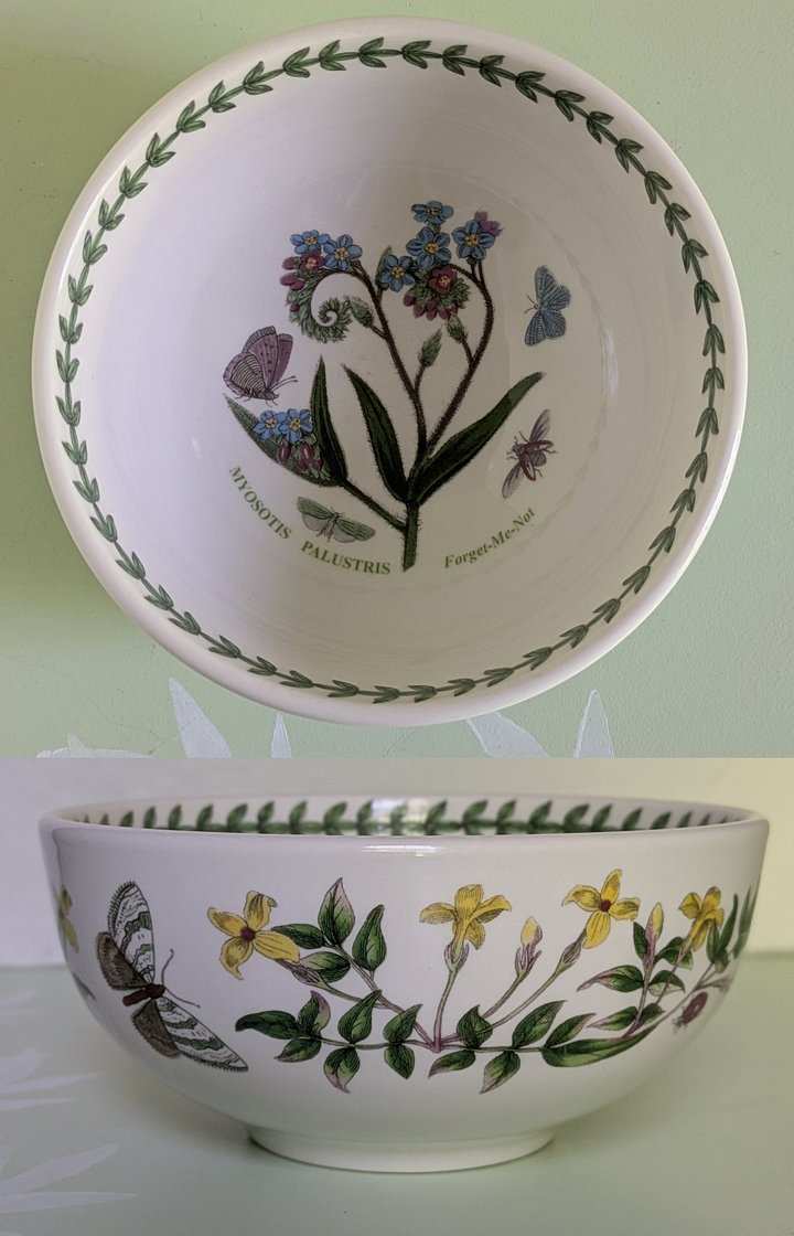 Portmeirion - Botanic Garden - Rimless Bowl - Forget-Me-Not & Yellow Jasmine product image (1)
