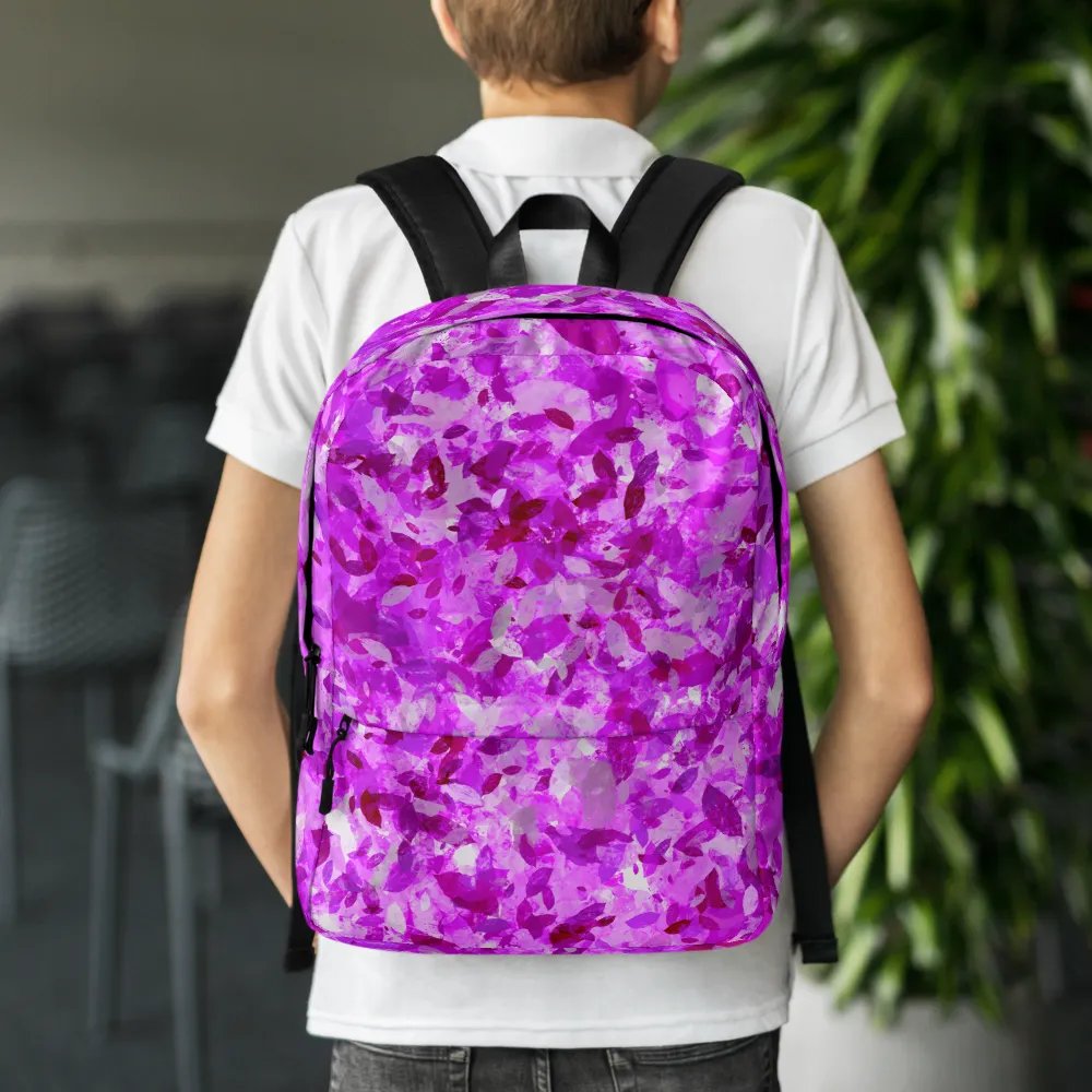 Pink leaves All over print Backpack product image (8)