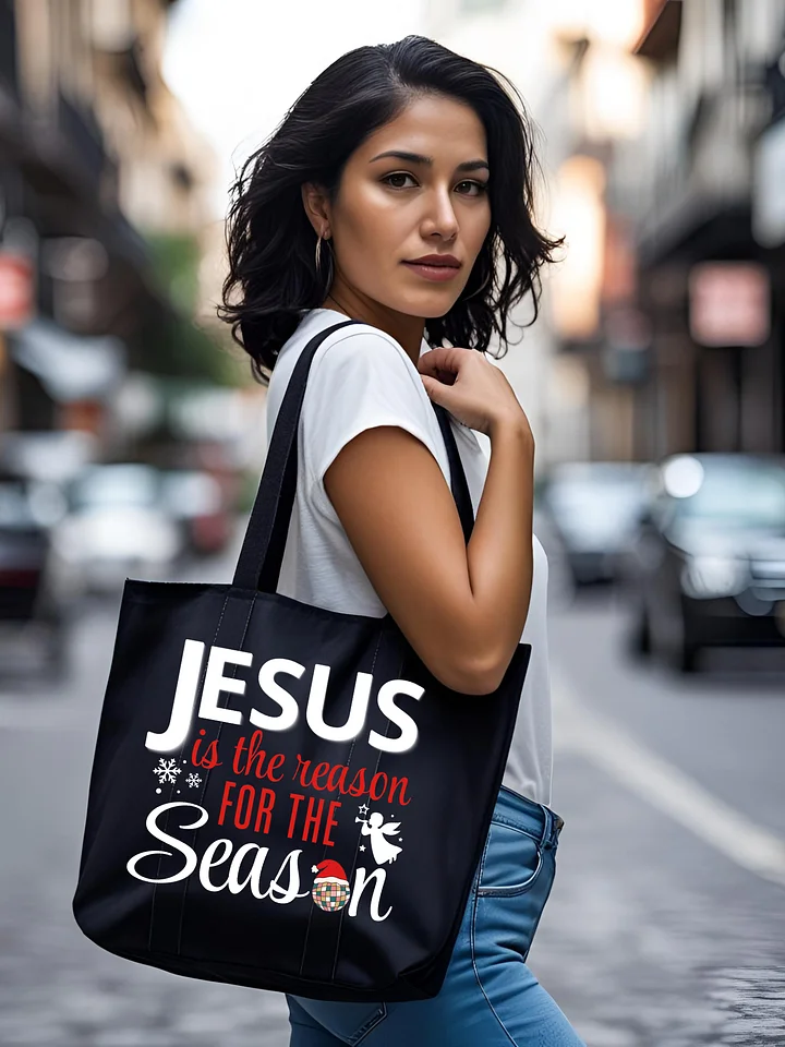 Jesus Is the Reason for the Season | Christian Christmas Tote Bag | Faith Holiday Gift product image (1)