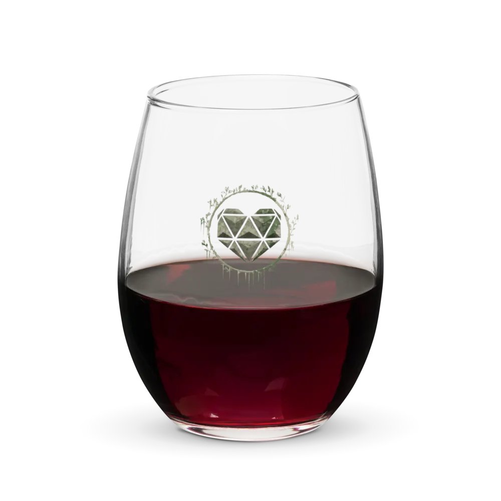 Green Heart stemless wine glass product image (3)