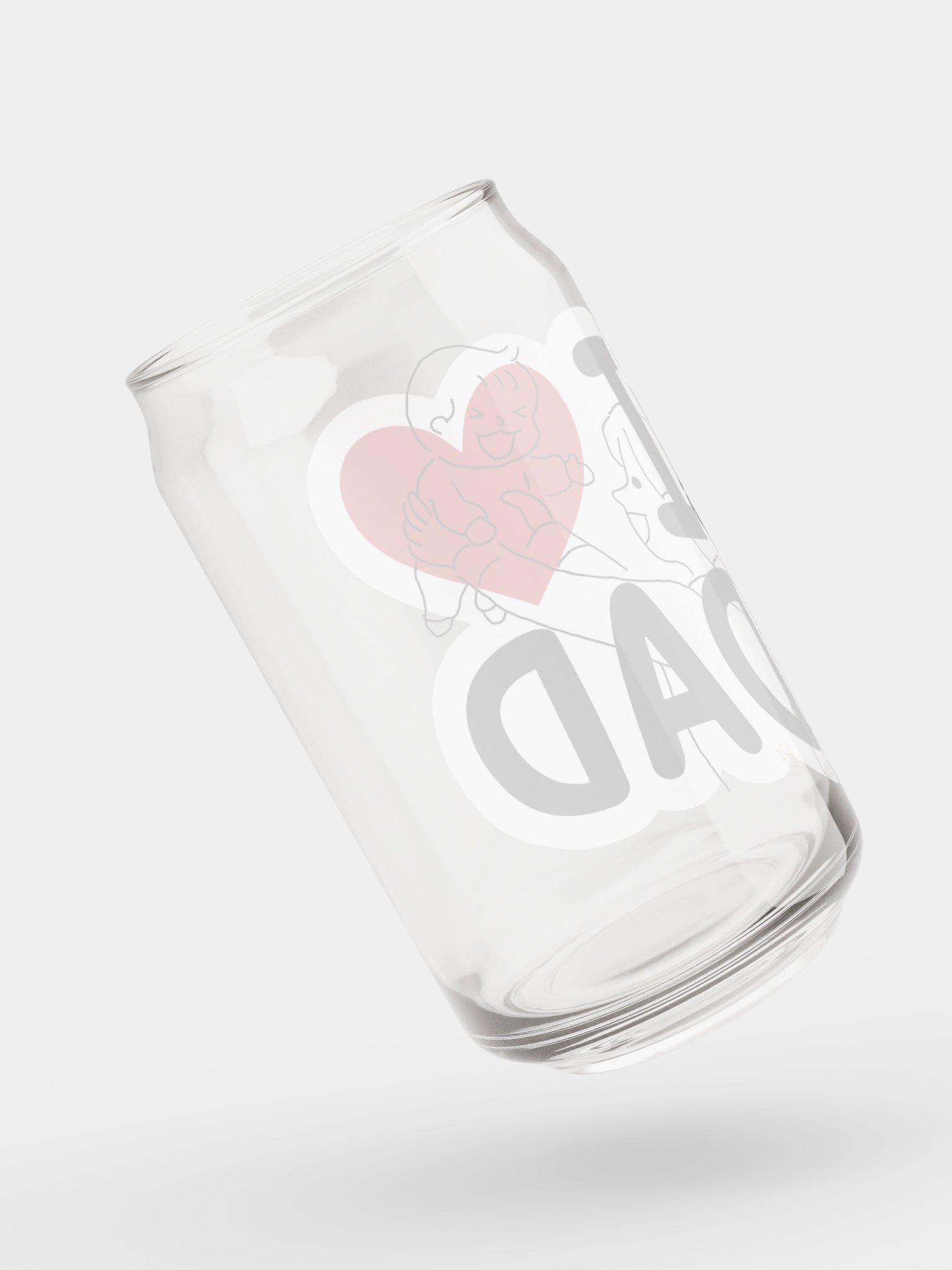 I Heart Dad Can Glass product image (7)