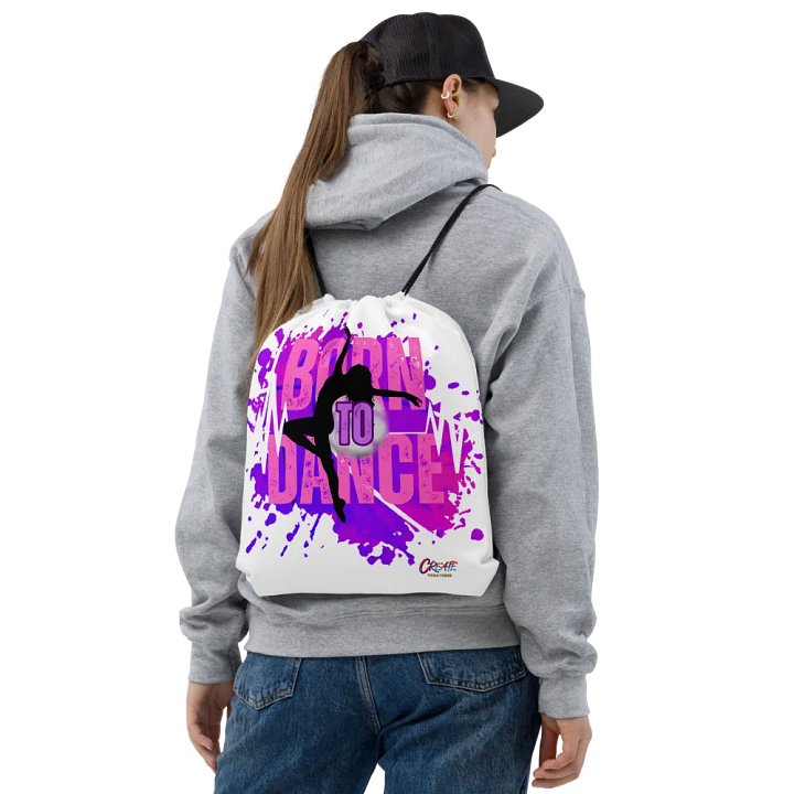 Born to Dance Her Silhouette Full Print Drawstring Bag product image (2)