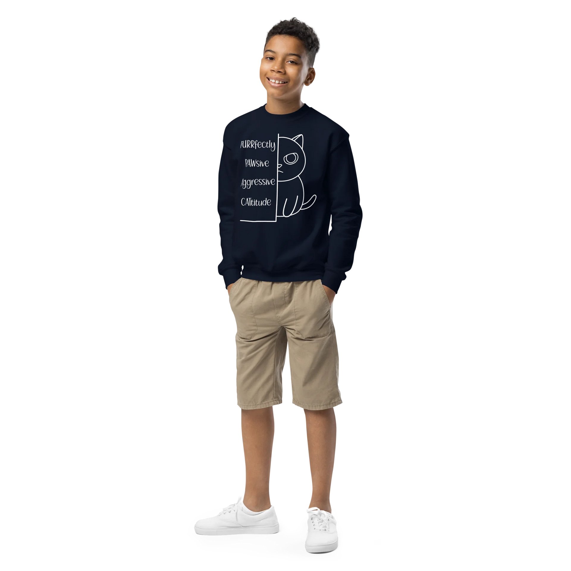 Passive Aggressive Cattitude - Unisex Youth Sweatshirt product image (2)