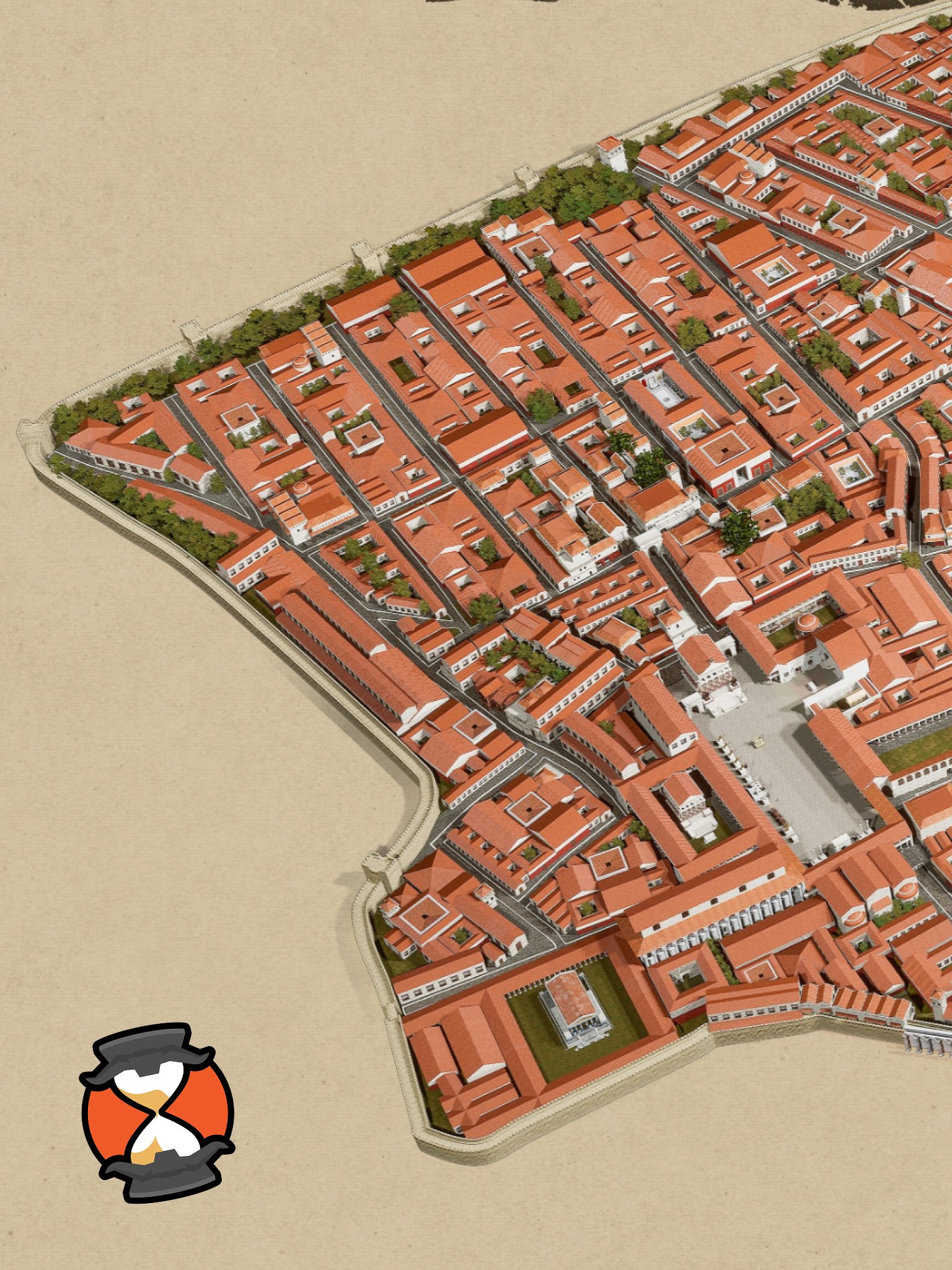 Pompeii 3D Reconstruction City View (Unframed Poster) product image (2)
