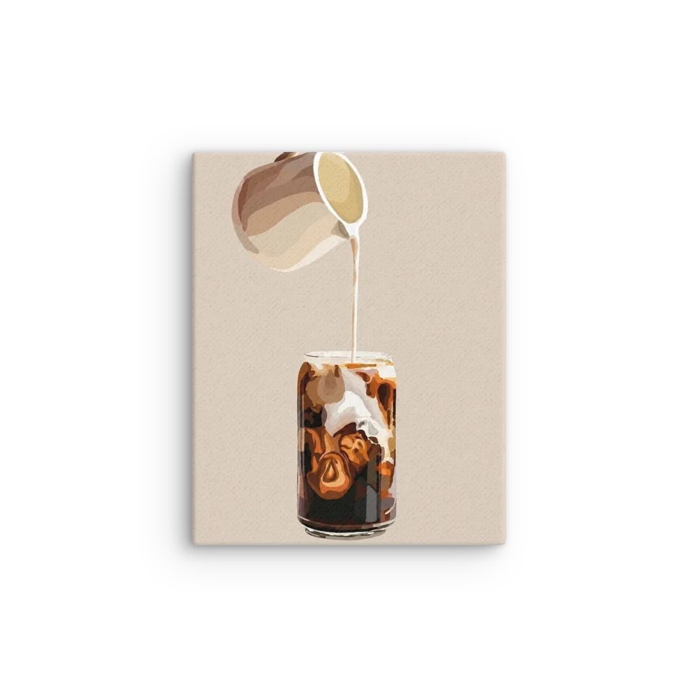 Cream Swirl Coffee Pour Canvas Print product image (12)