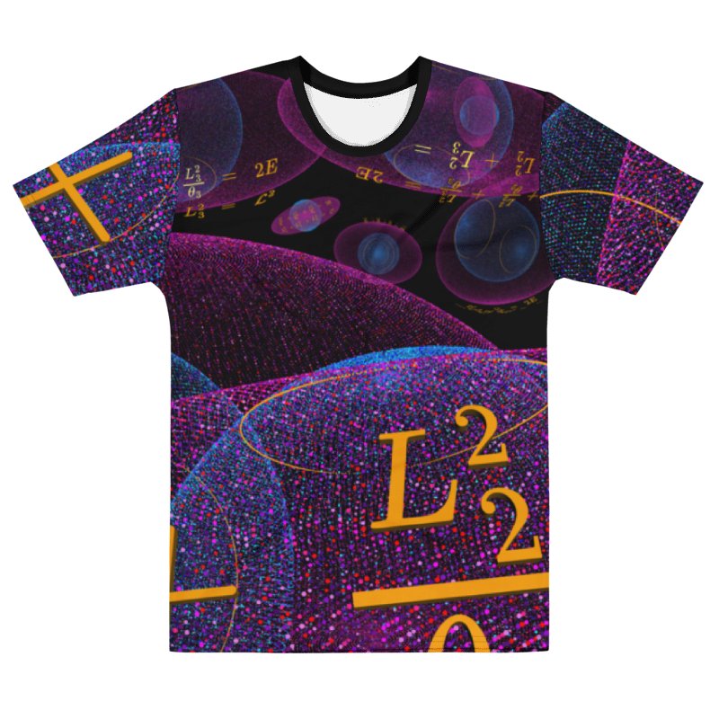Poinsot's Pixel Spaceship 2 - Physics of the Gyroscope Men's Crew Neck T-Shirt product image (3)