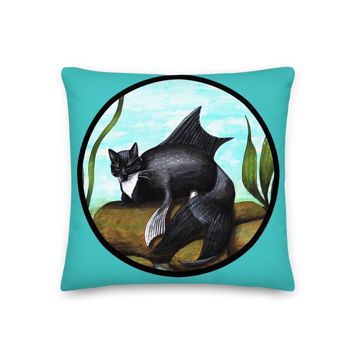 Mermeow Tuxedo Pillow product image (3)