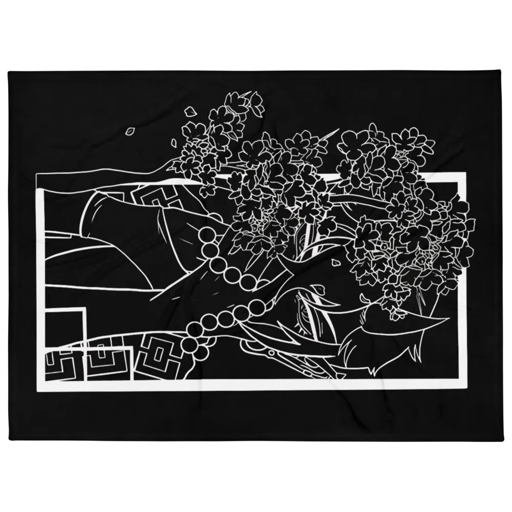 Whitened Cherry Blossom Throw Blanket product image (1)