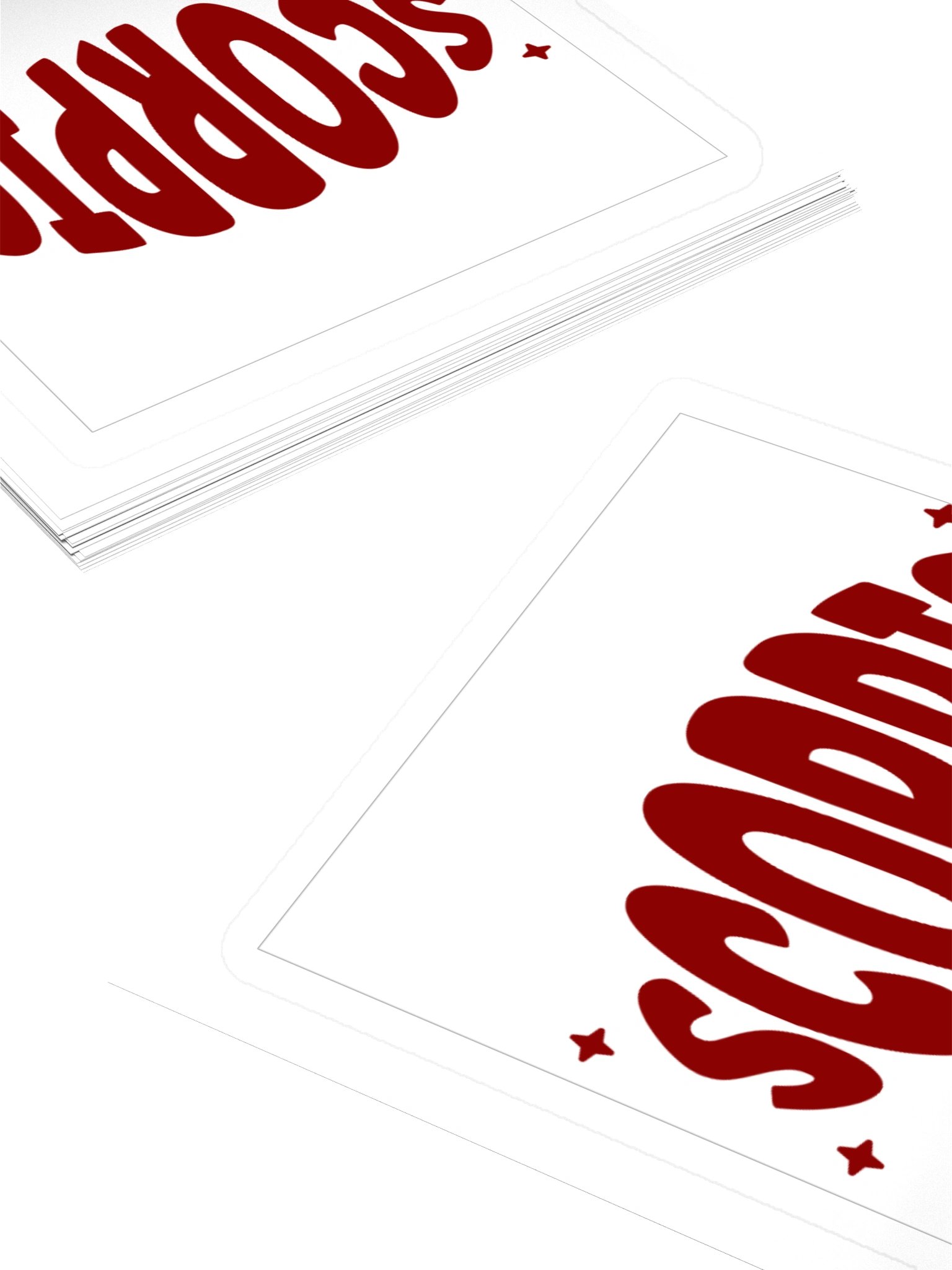 Scorpio Zodiac Sticker — Deep Burgundy Bubble Text Design product image (4)