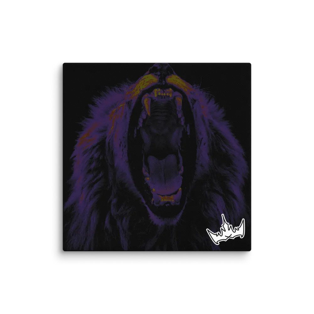 “FIRE” & CROWN™ logo print—artwork (black-on-black canvassed) · Exclusive, limited all-black variant product image (1)