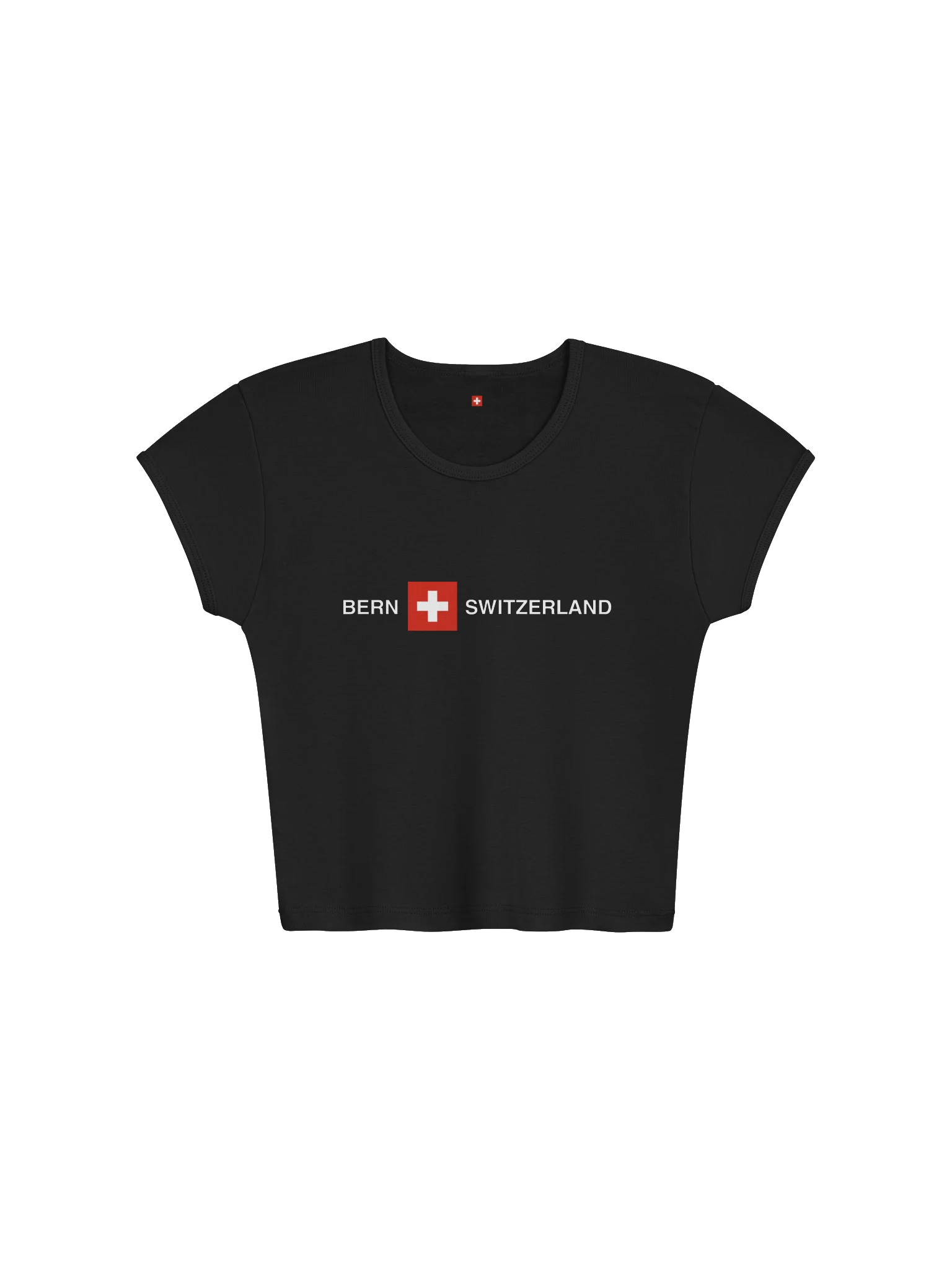 Bern Switzerland Crop T-Shirt | Minimalist Travel Tee product image (5)