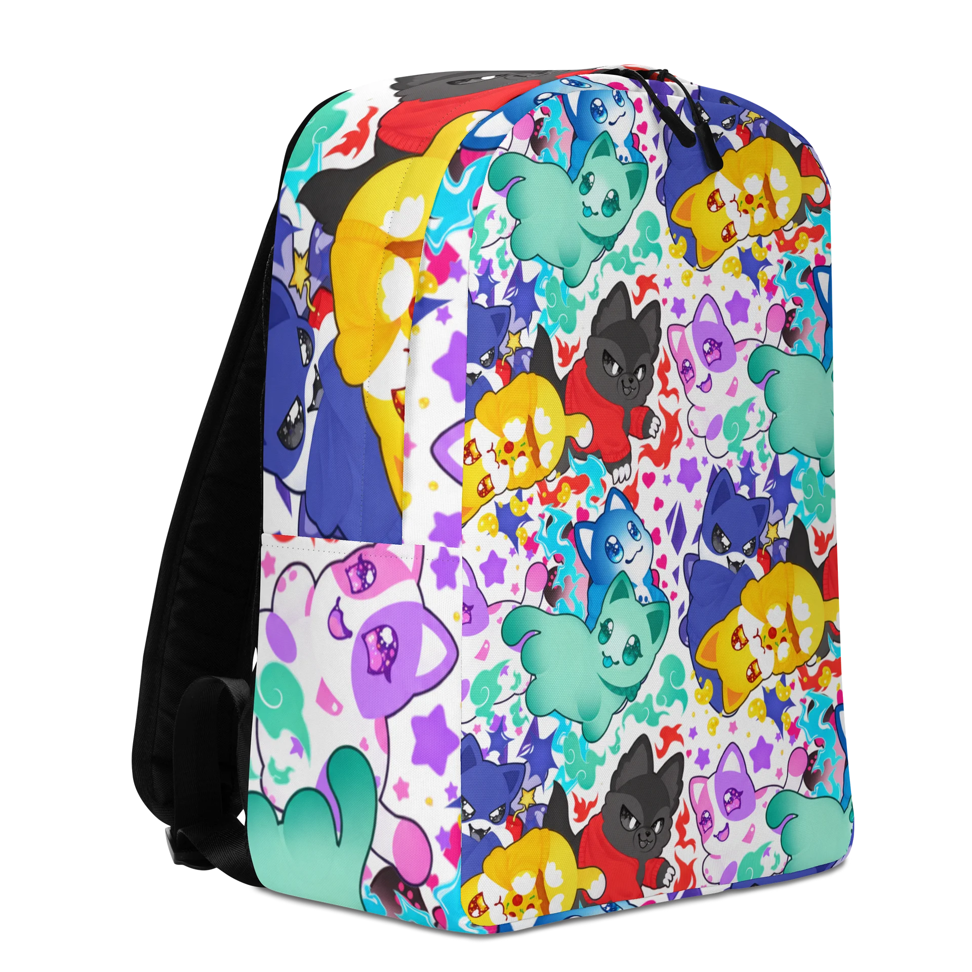 Meemeows Kawaii Cat Backpack – Colorful Fantasy Cat Print product image (3)