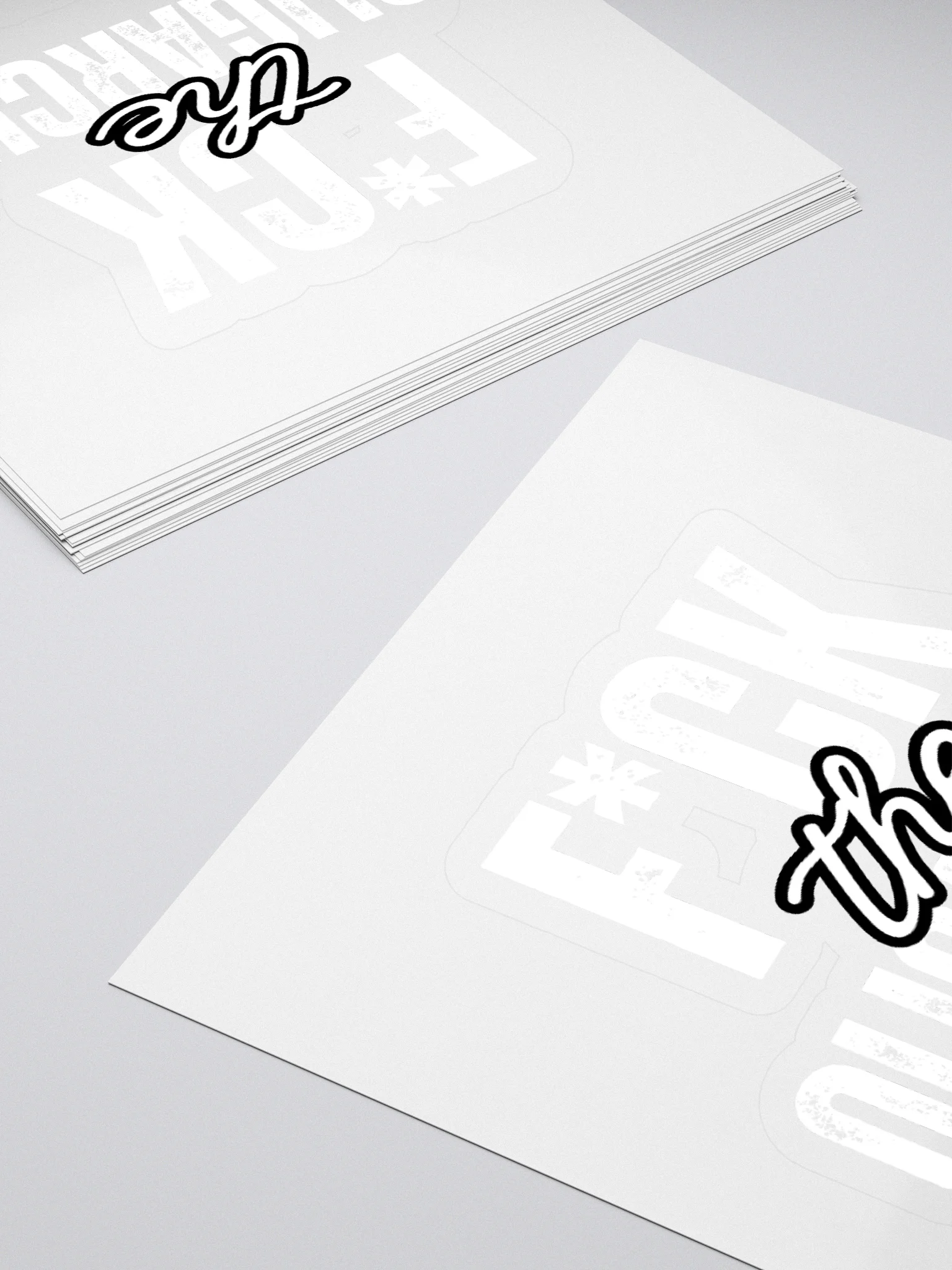 F*ck the Oligarchy Kiss Cut Stickers (in white) product image (4)
