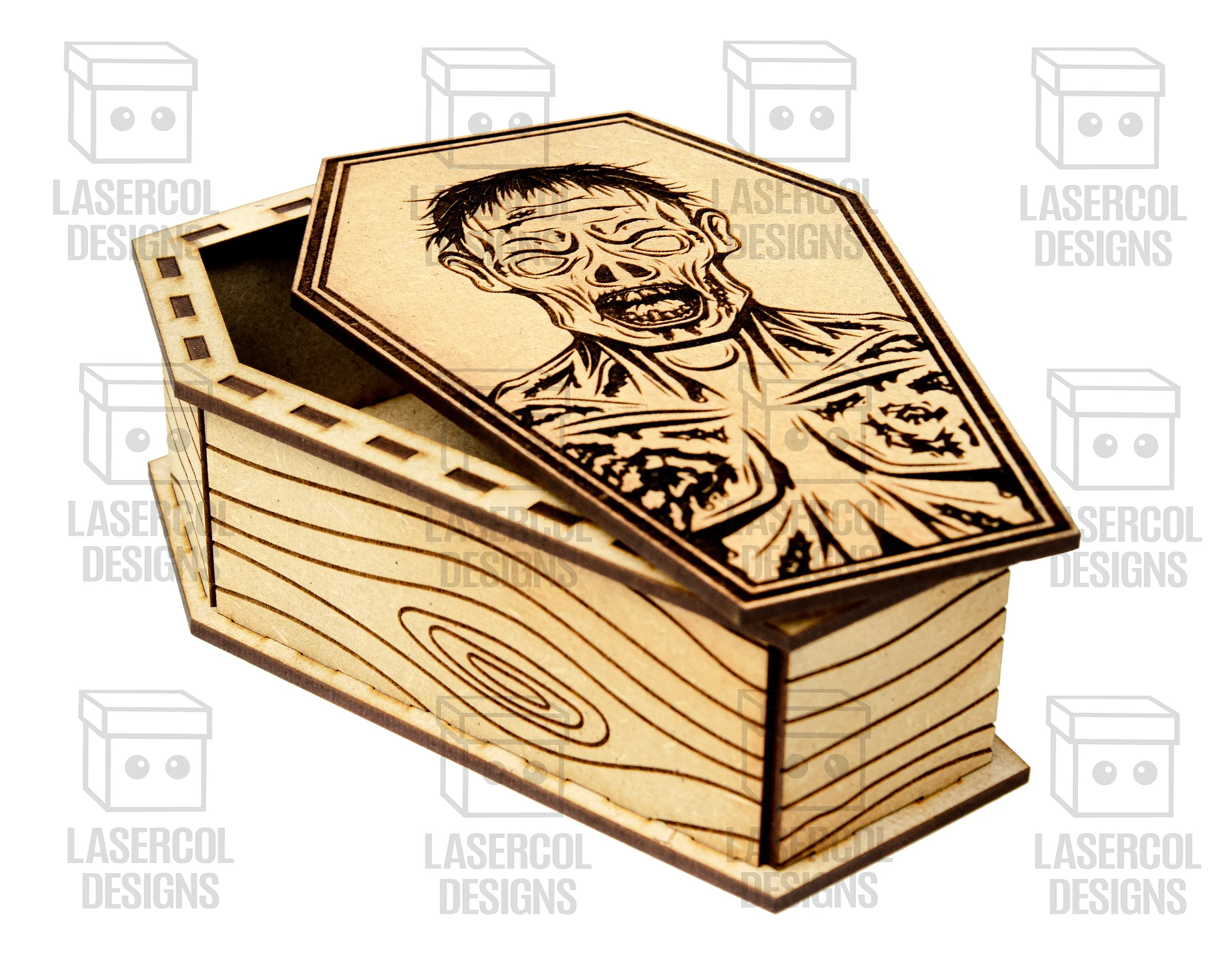 Halloween Coffin Box Set 3 (2 Sizes) - Laser Cut Files product image (4)
