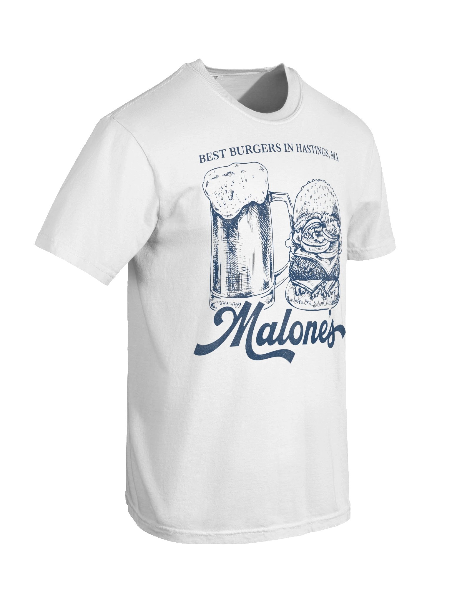 Malone’s Off-Campus Bar T-Shirt – "Best Burgers in Hastings, MA" Vintage Graphic Tee product image (48)