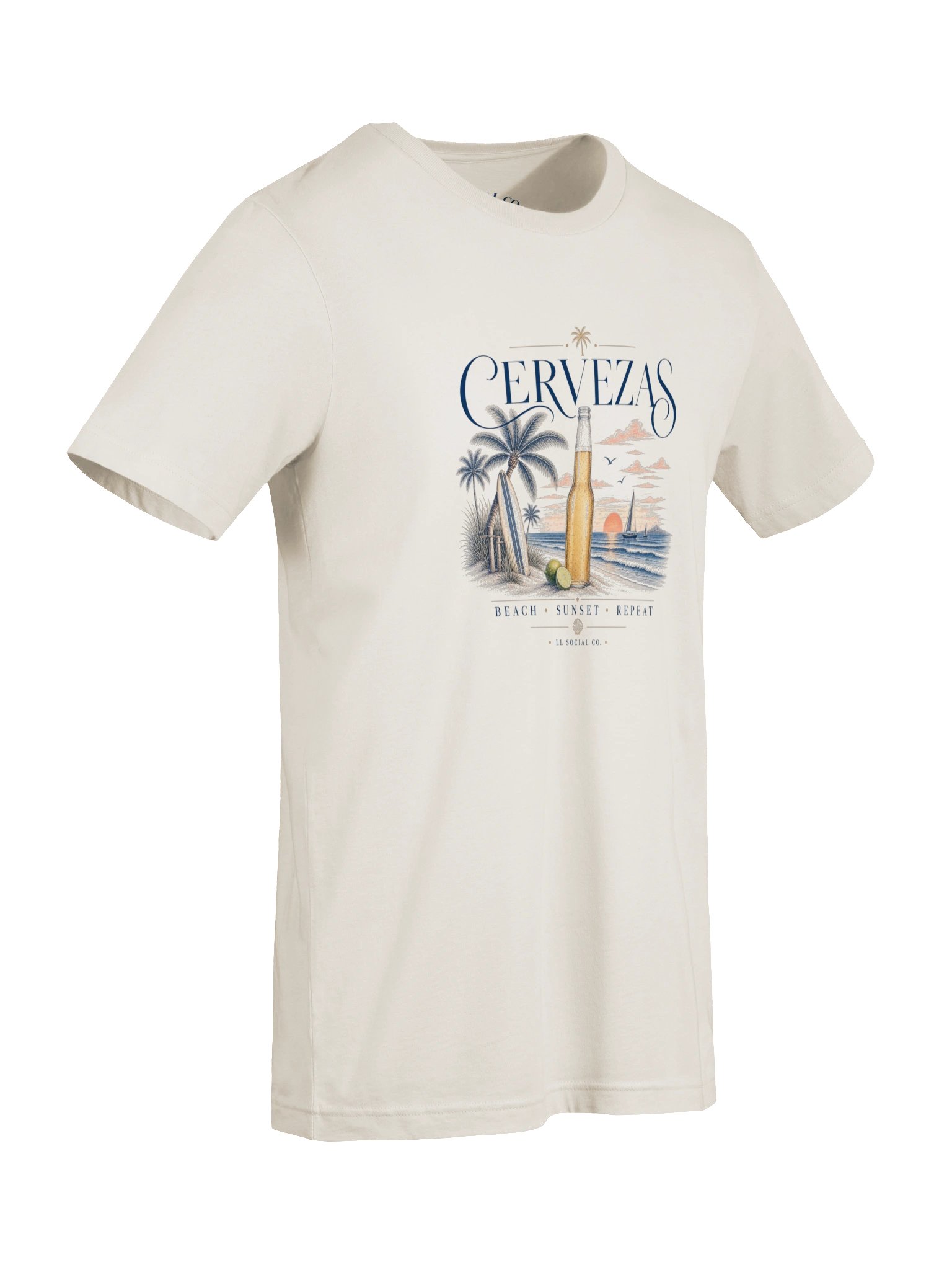 Cervezas Beach Sunset Repeat - Unisex Resort Tee product image (7)