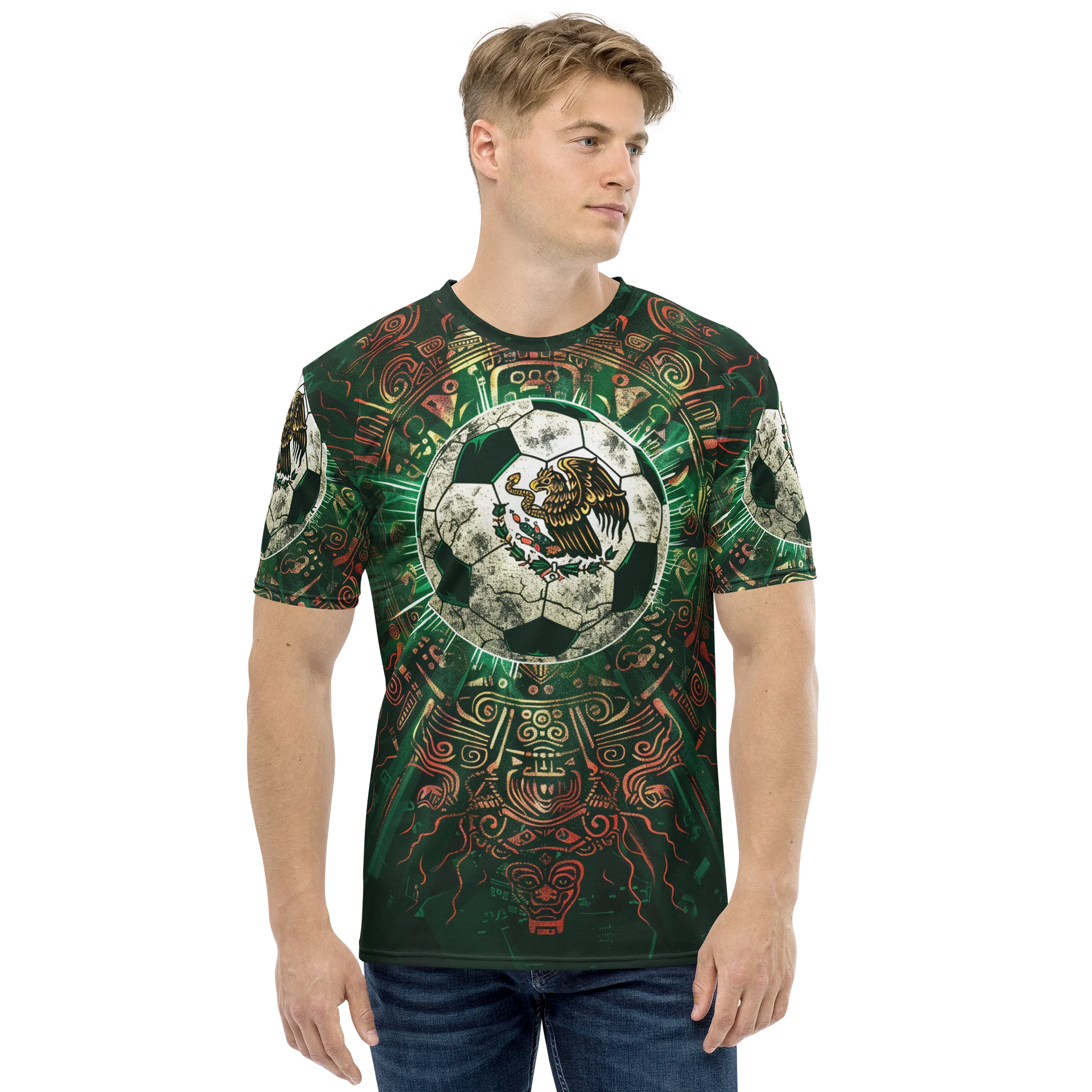 Mexico Mens Fantasy Football Shirt | Camiseta de fútbol de fantasía para hombre de México product image (4)