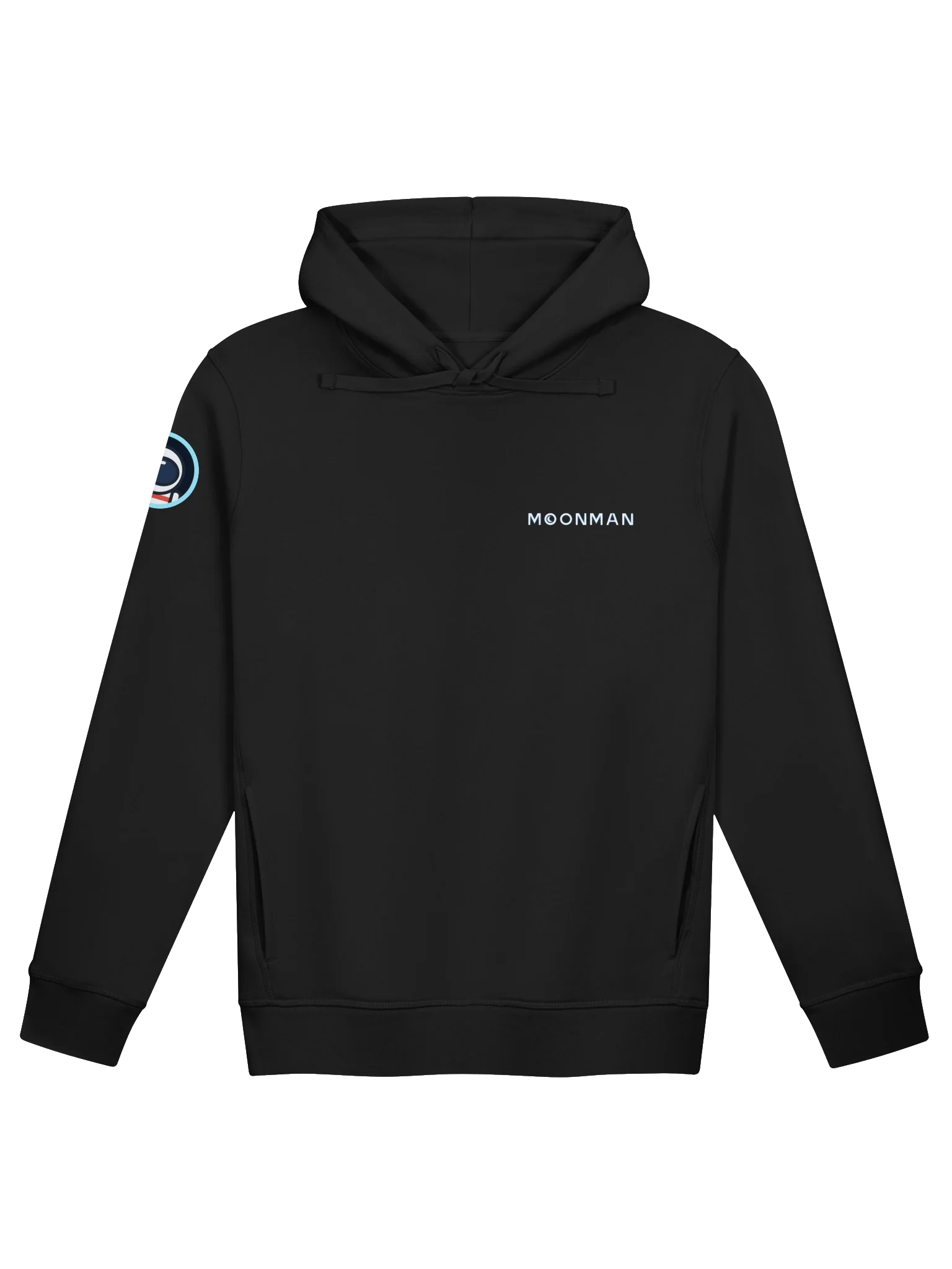 MoonMan Hoodie, Wordmark Front Logo Sleeve product image (1)