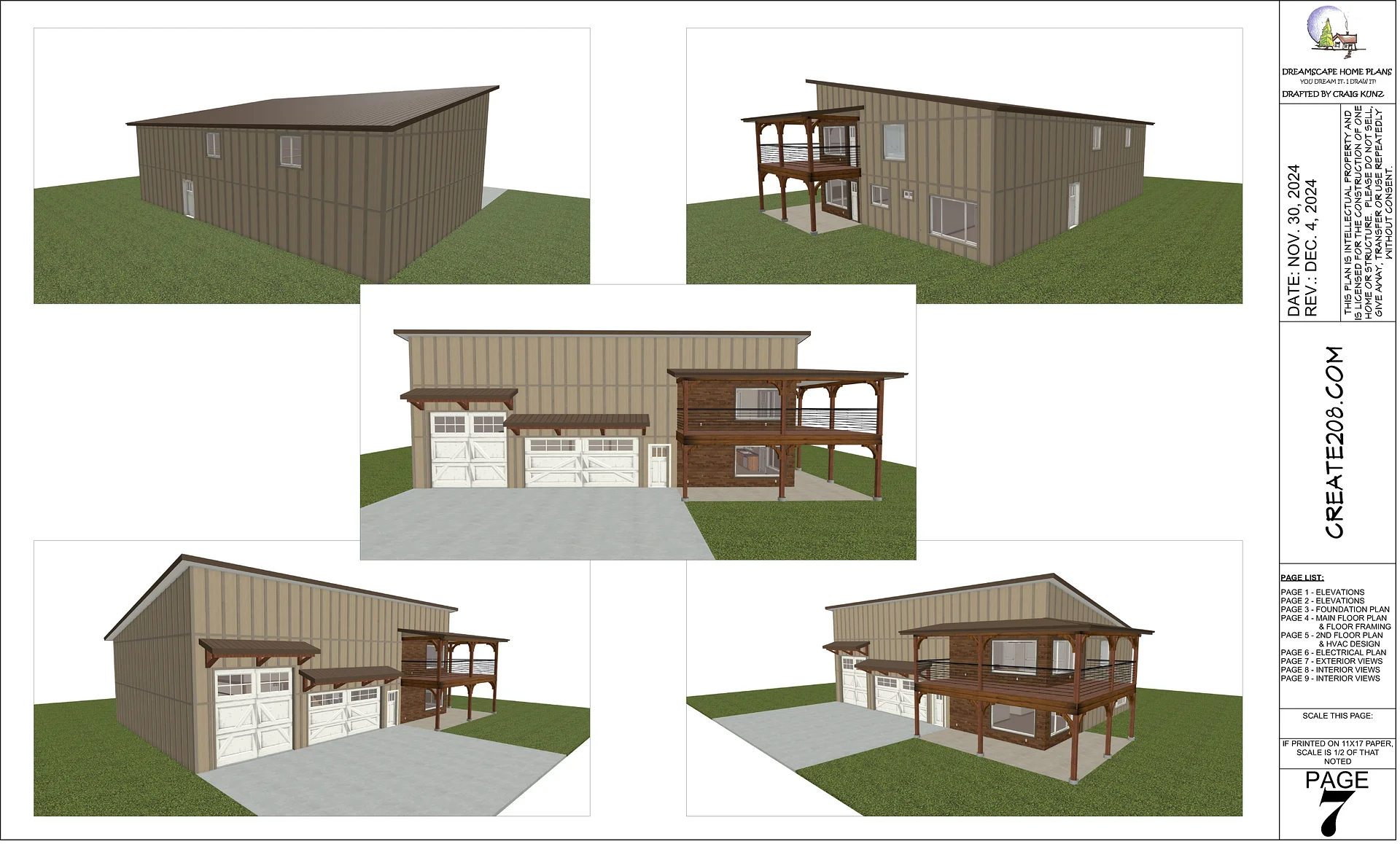 Create 208 - Construction Drawings - 10-Page Set product image (3)