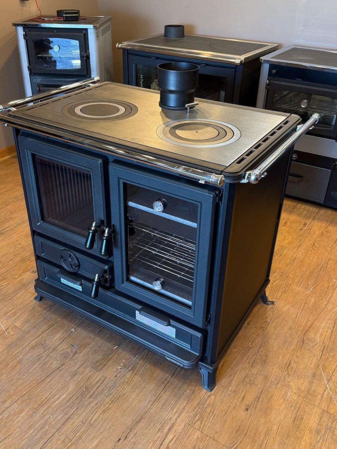 Thermorossi Margot Black Wood Cook Stove Dual Oven product image (2)