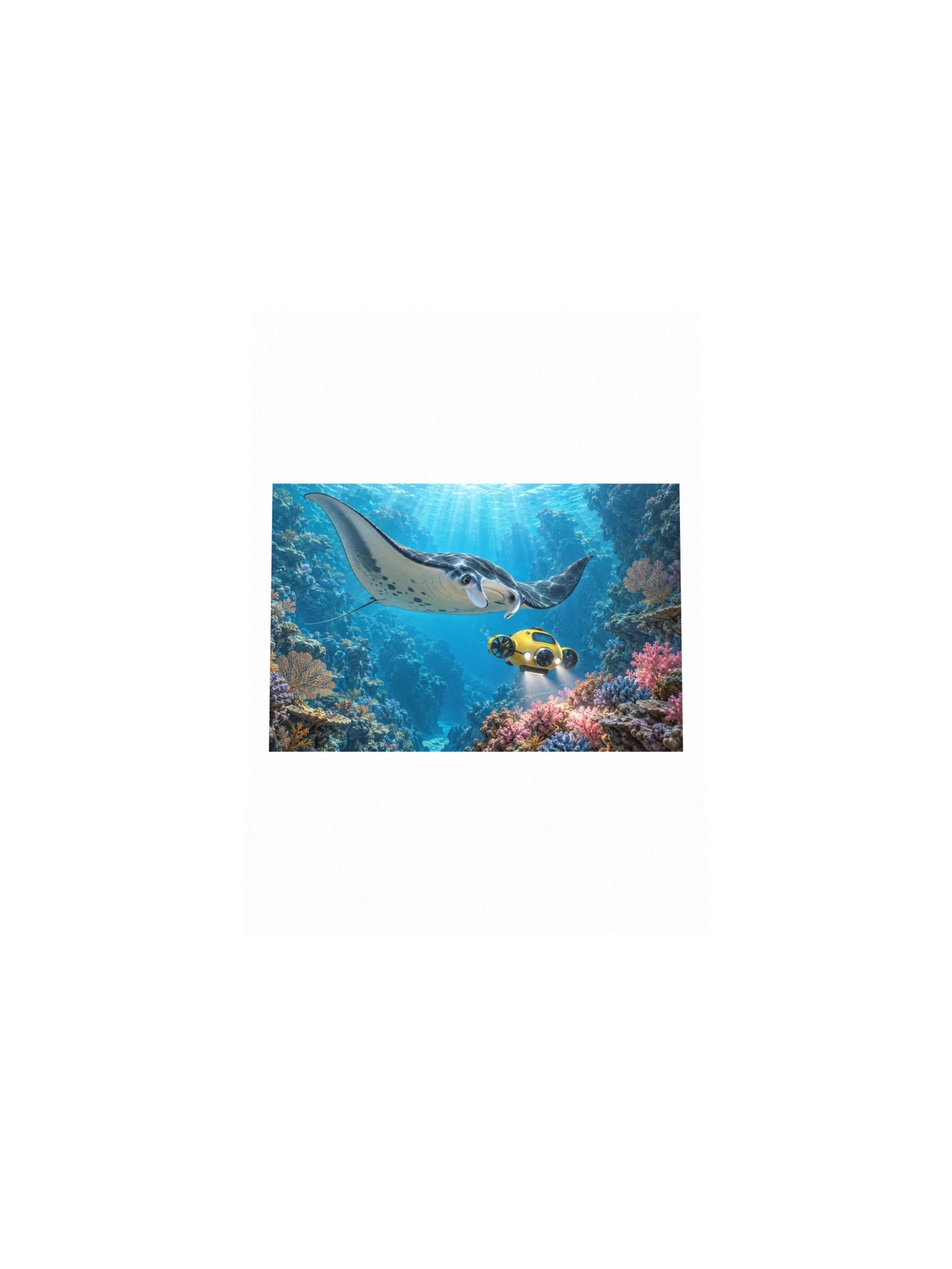 Manta Mapping Small Art Print product image (4)