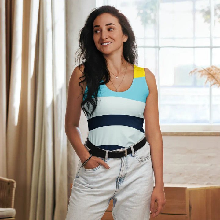 Blue Sunset Waves Women's Tank Top product image (1)