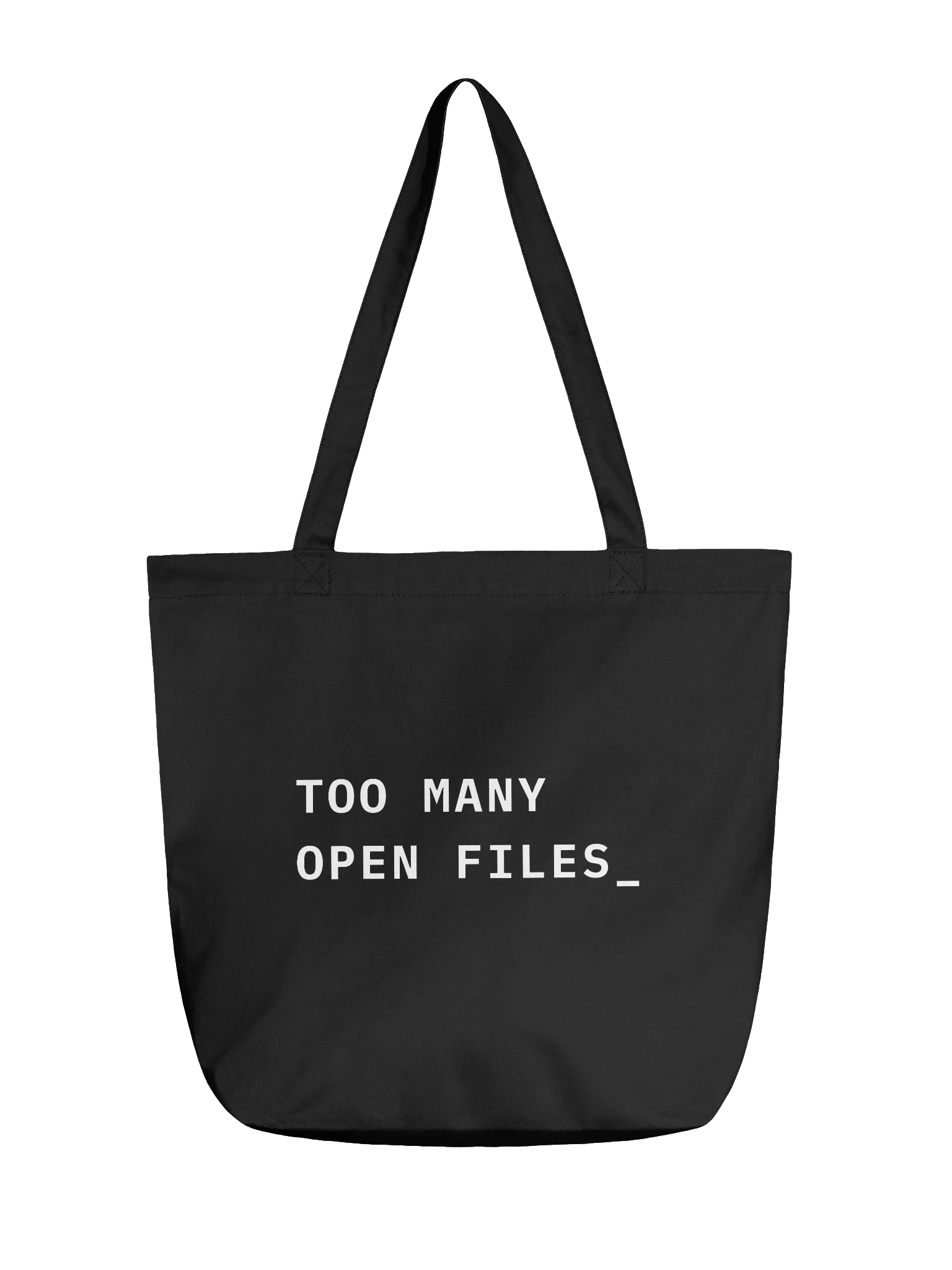 TOO MANY OPEN FILES ORGANIC COTTON BAG product image (1)