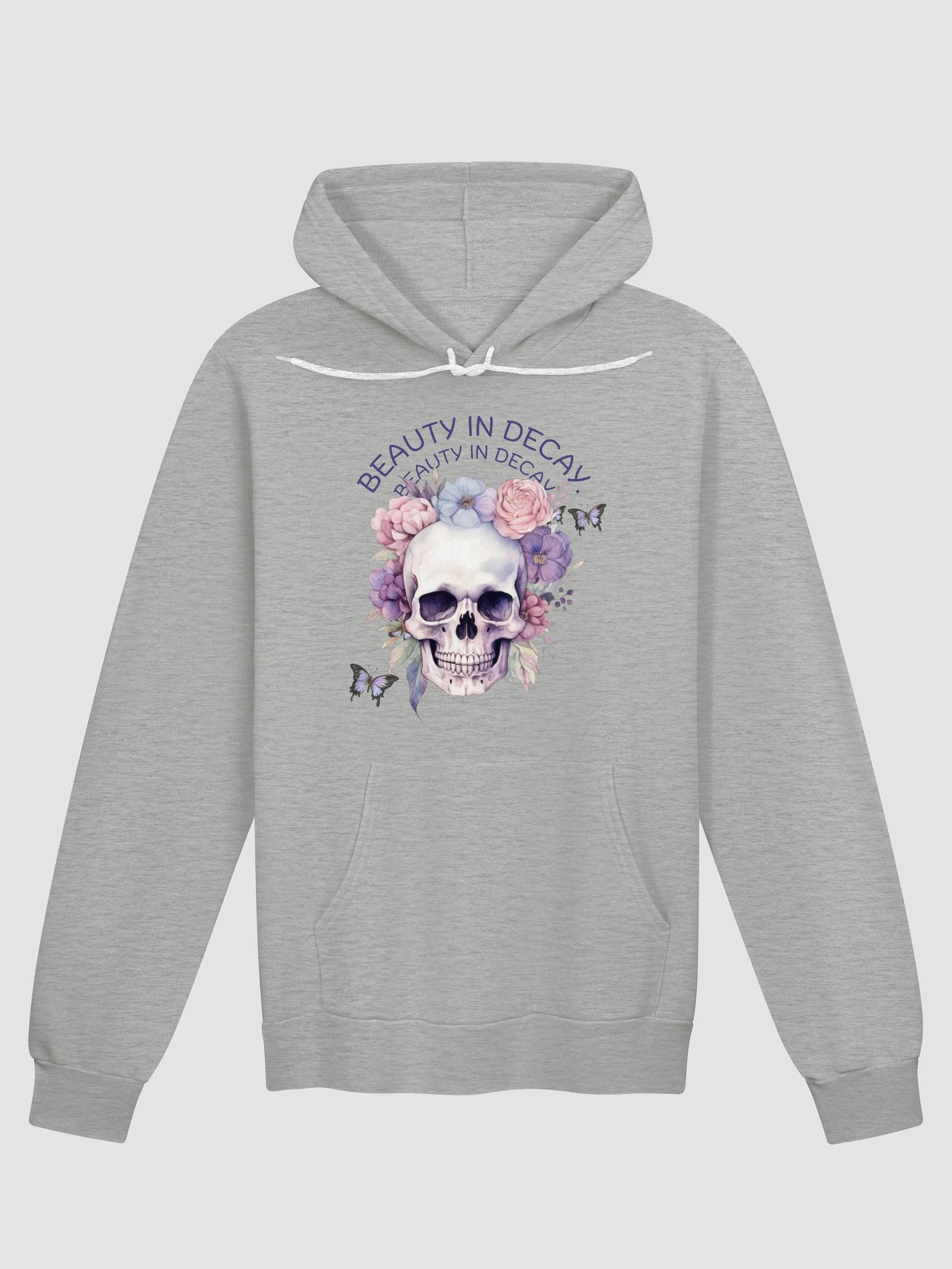 Beauty in Decay Floral Skull Hoodie product image (5)