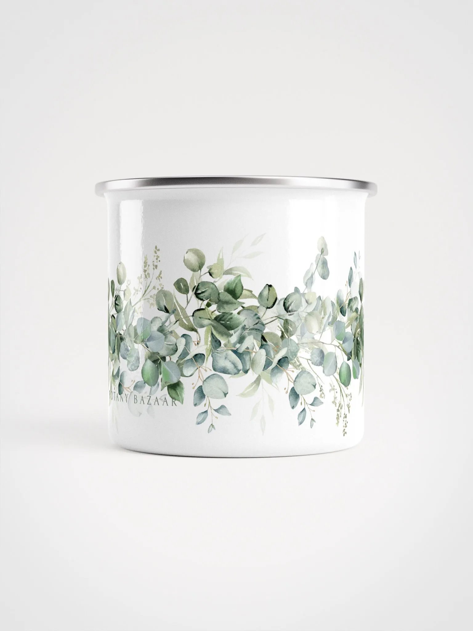 Eucalyptus Leaves Enamel Camping Mug product image (2)