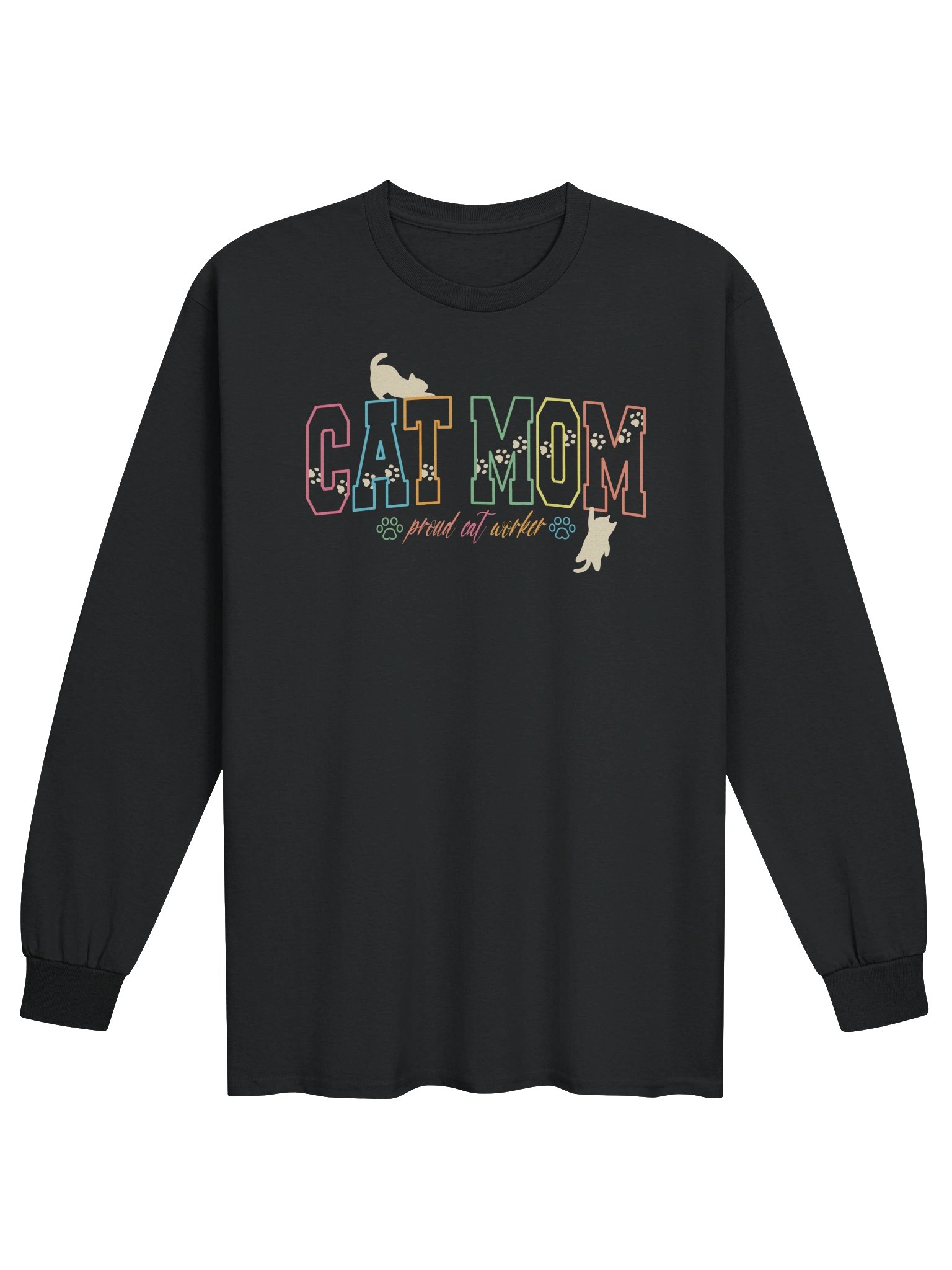 Cat Mom (proud cat worker) 2 - Unisex Adult Long Sleeve T-shirt product image (7)