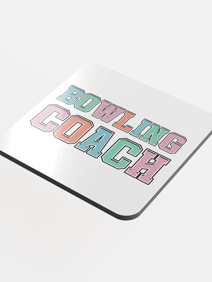 Bowling Coach Vibrant Cork Coaster product image (1)