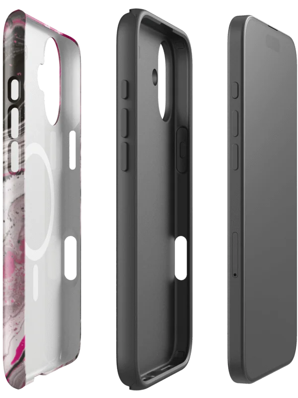 Pink Marble Stylish Magnetic Tough MagSafe® iPhone® Cases, 14, 15, 16, 17, Pro, Pro Max, Plus. product image (3)