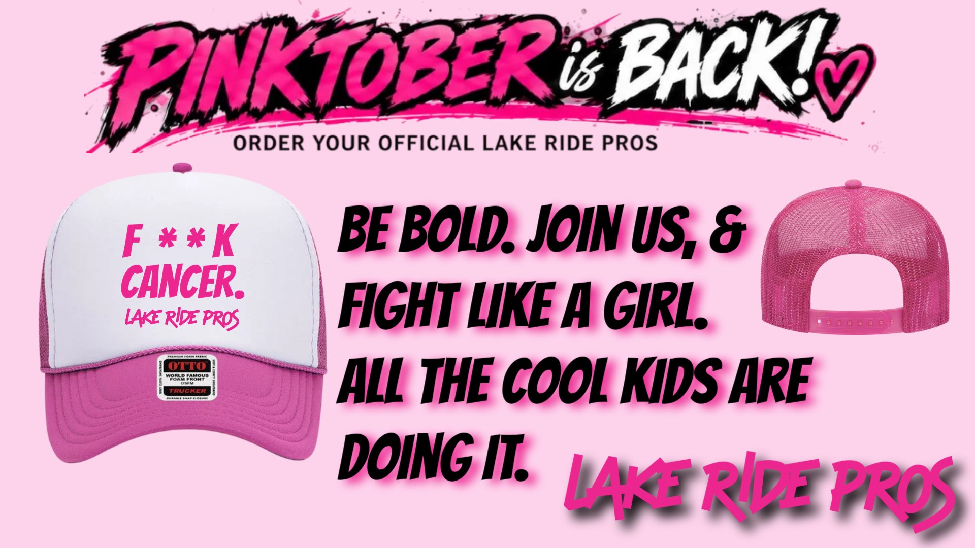 PINKTOBER -VERY BOLD Cancer Otto Truck Cap product image (3)