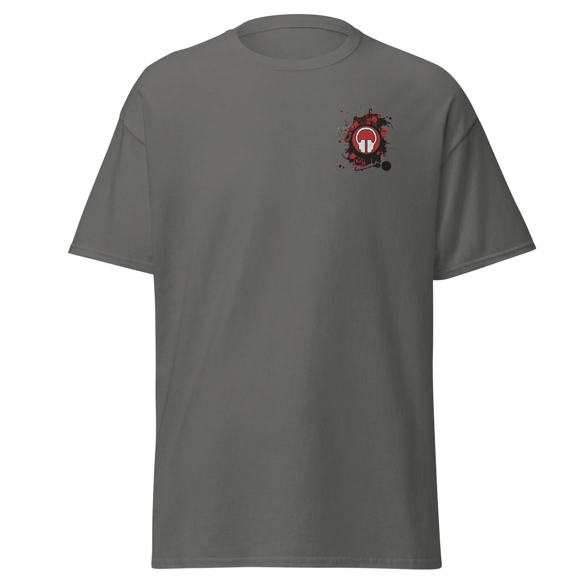 Paint Splat Headphones Embroidered Gildan Heavyweight T-Shirt product image (48)
