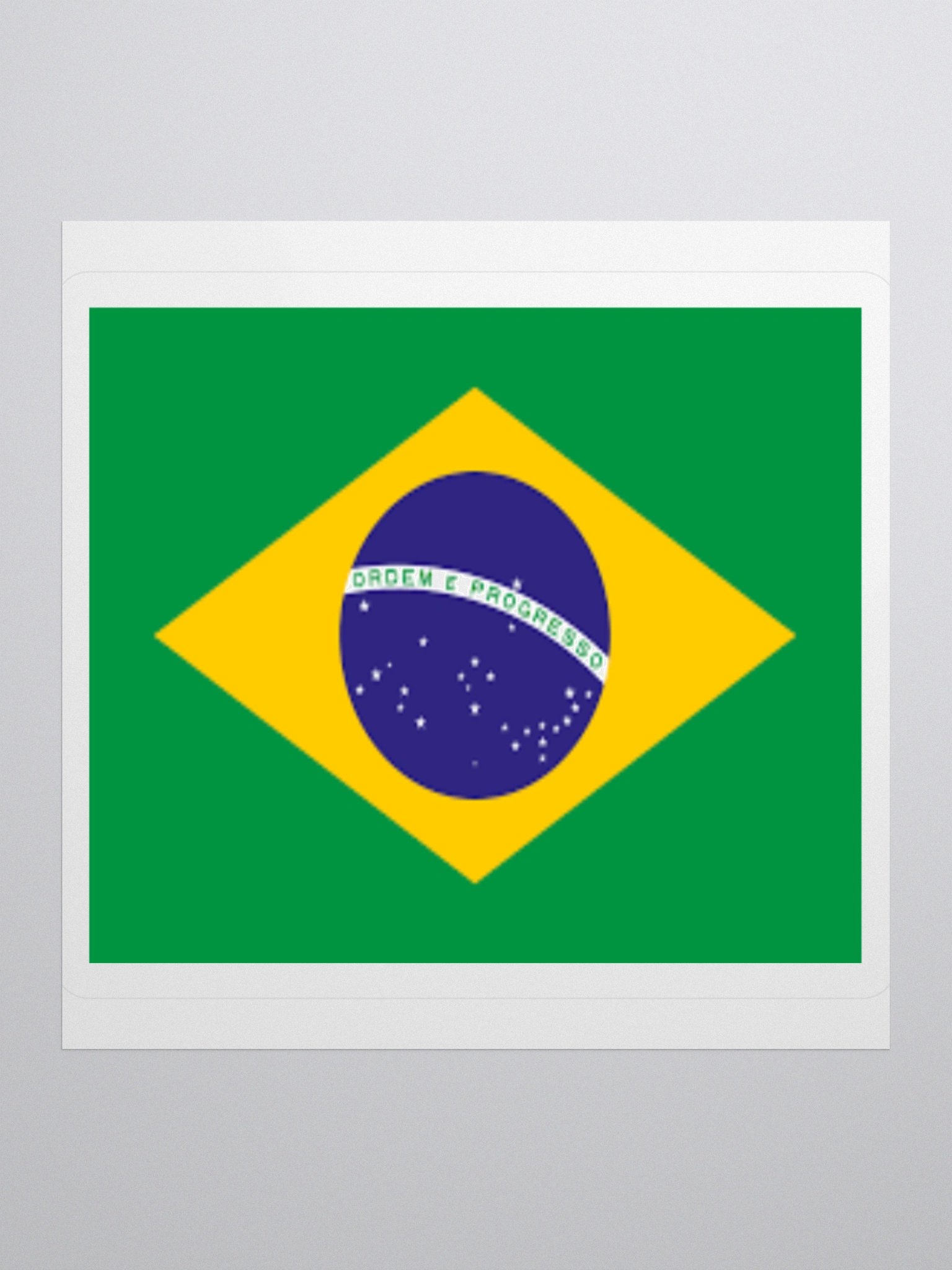 Exclusive Brazil Flag Kiss-Cut Stickers - High-Quality Vinyl, Multiple Sizes product image (2)