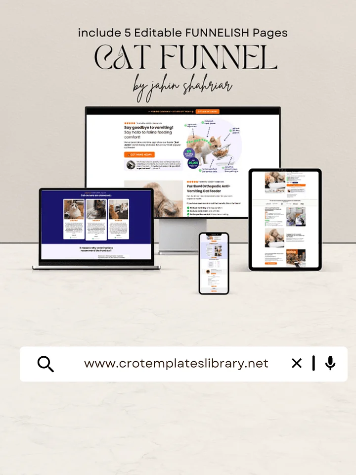 PurrHeaven Cat Product Funnelish Templates product image (1)