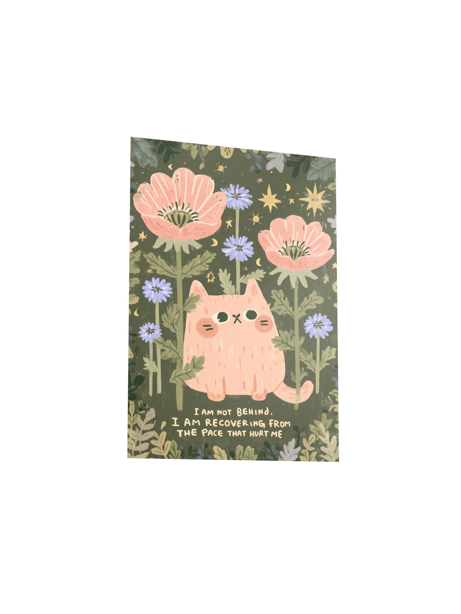 Recovering Cat Floral Affirmation Poster product image (25)
